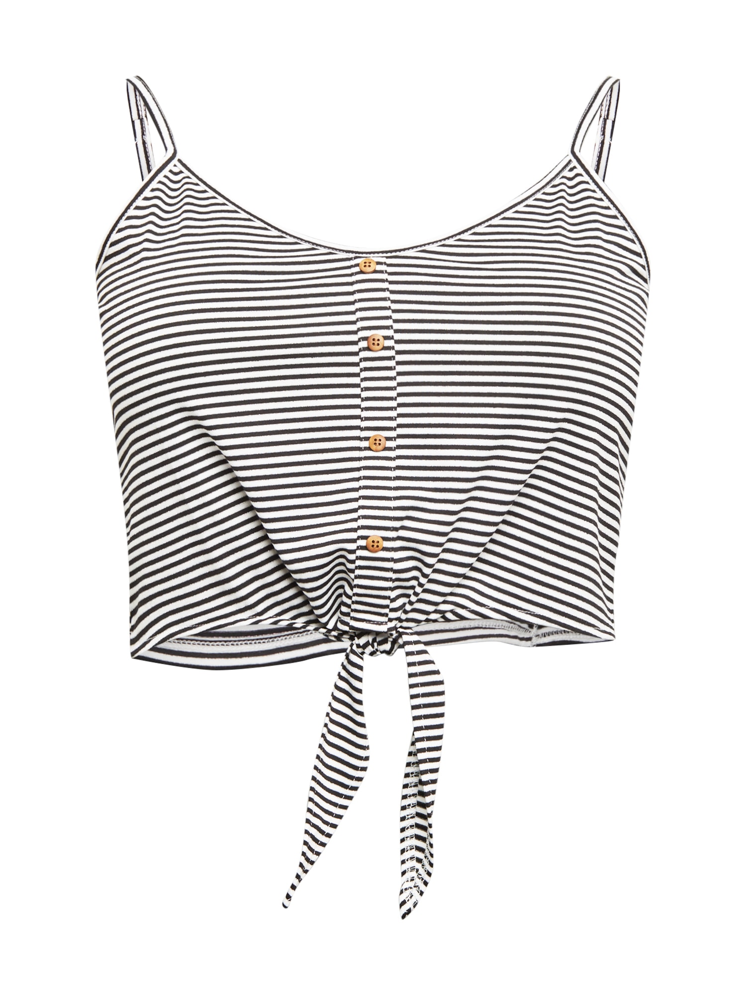 ABOUT YOU Curvy Top  črna / bela