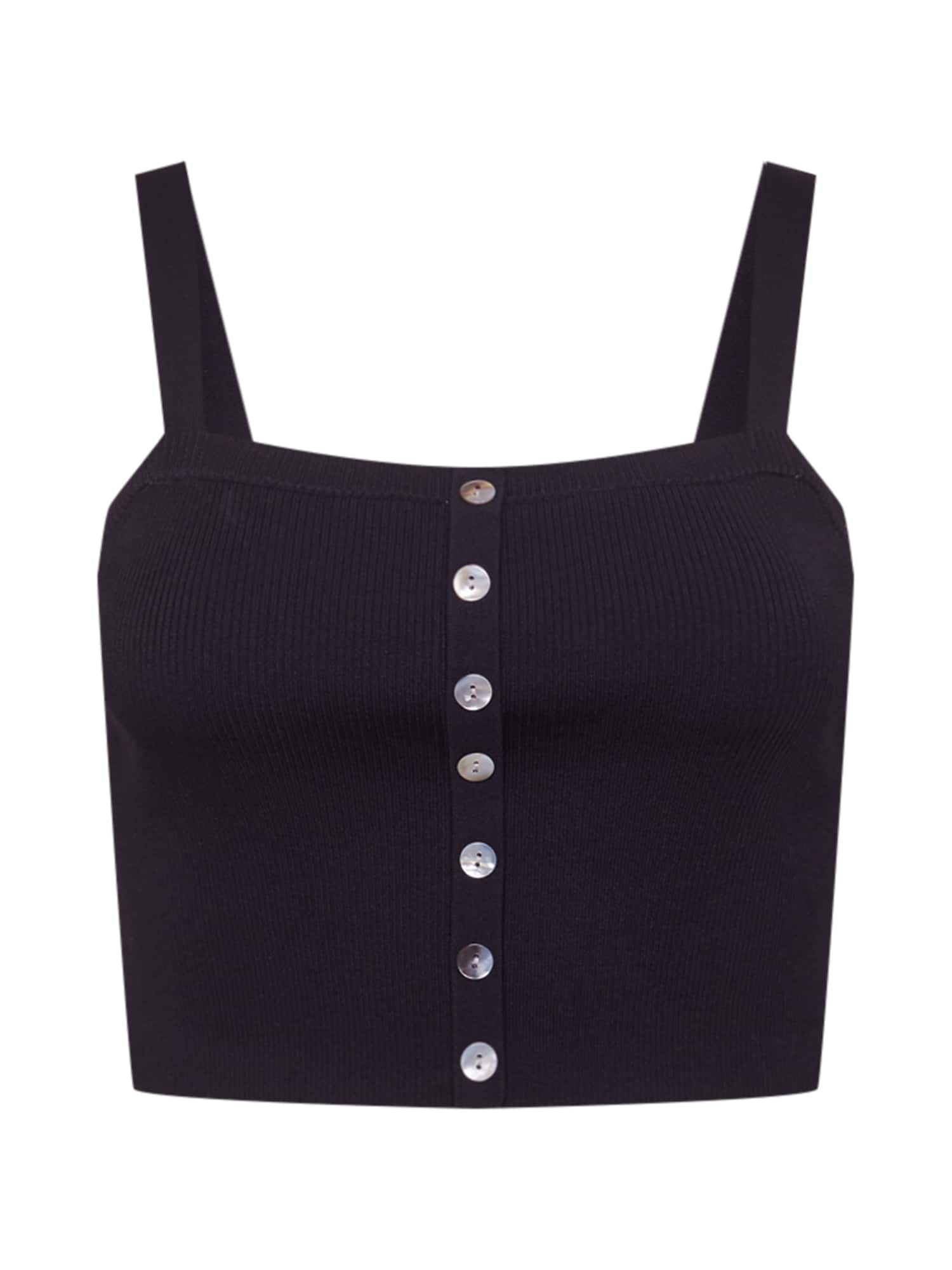 ABOUT YOU Curvy Top z naramnicami 'Luana'  črna