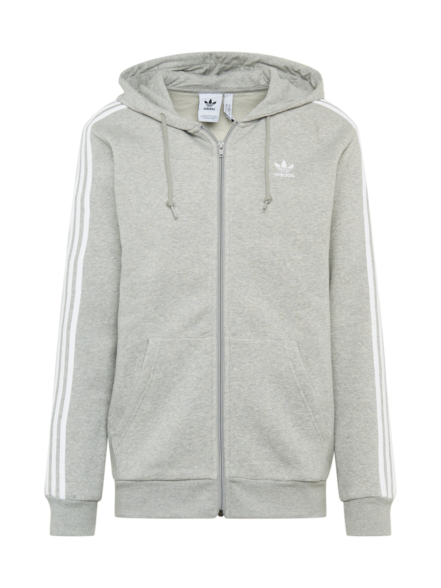 ADIDAS ORIGINALS Jopa na zadrgo  siva / bela