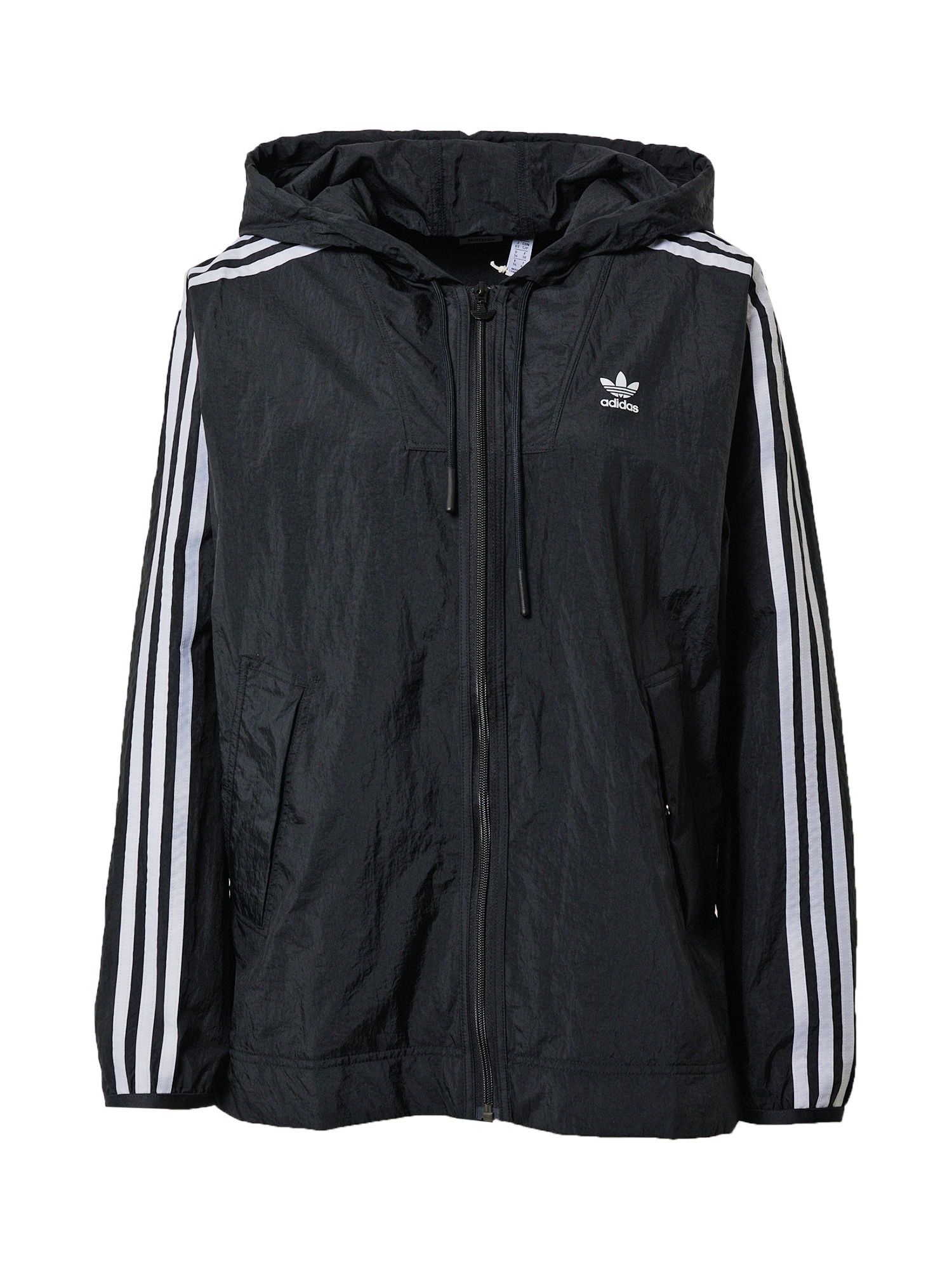 ADIDAS ORIGINALS Prehodna jakna  črna / bela