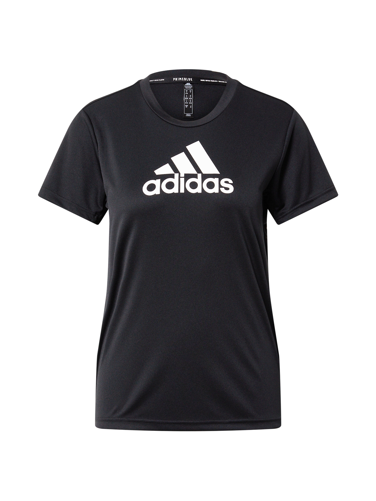 ADIDAS PERFORMANCE Funkcionalna majica  črna / bela