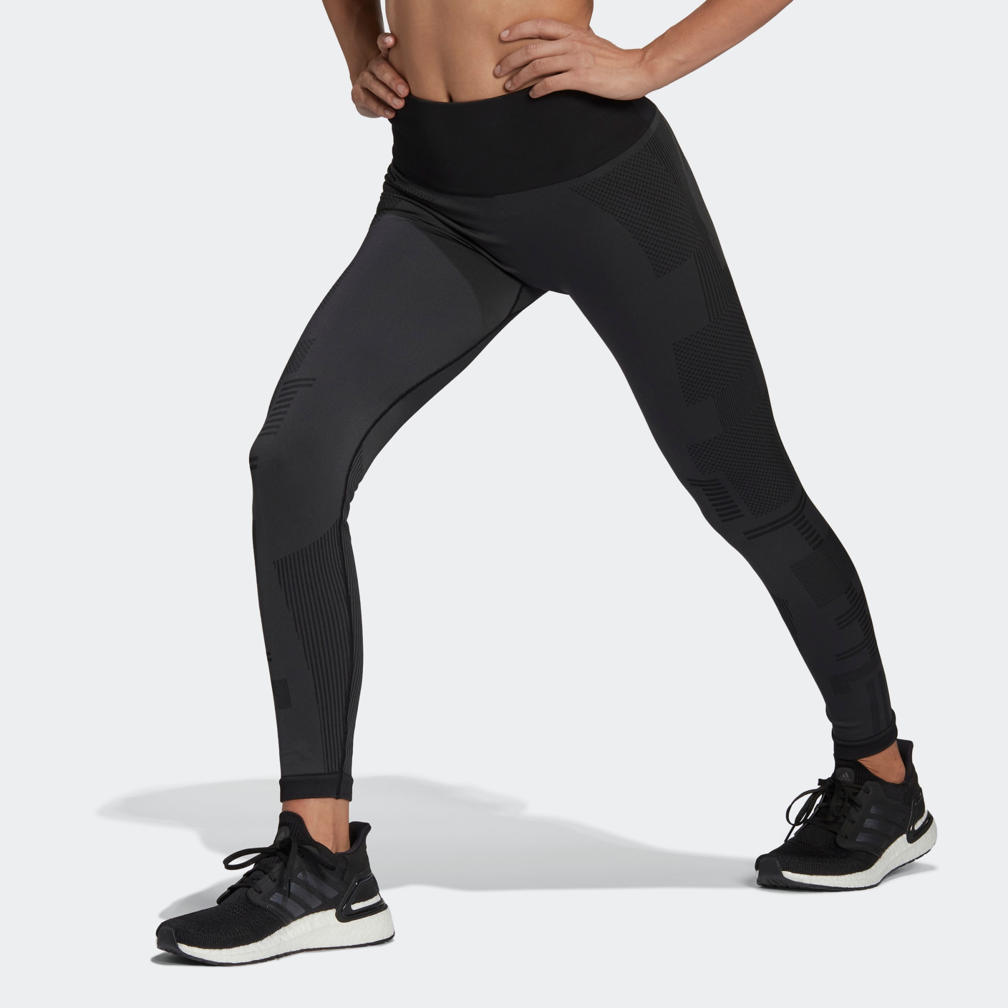 ADIDAS PERFORMANCE Športne hlače 'Karlie Kloss'  grafit / črna / bela