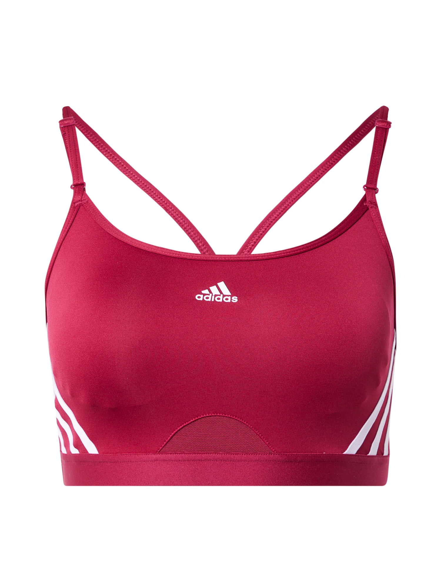 ADIDAS PERFORMANCE Športni nederček  burgund / bela