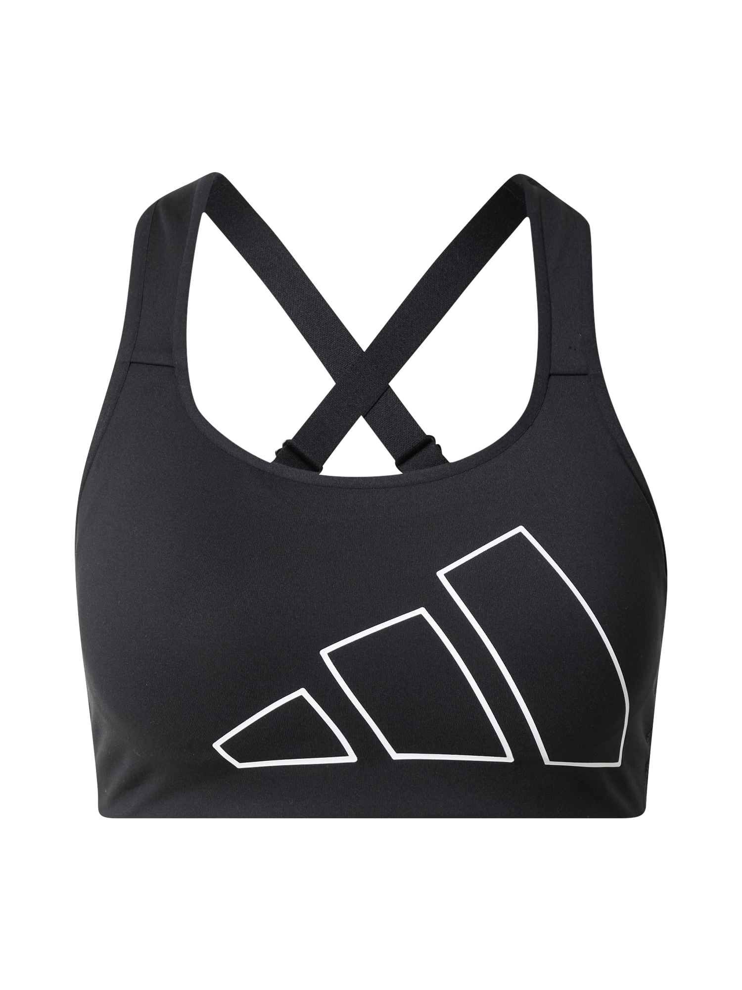 ADIDAS PERFORMANCE Športni nederček  črna / bela