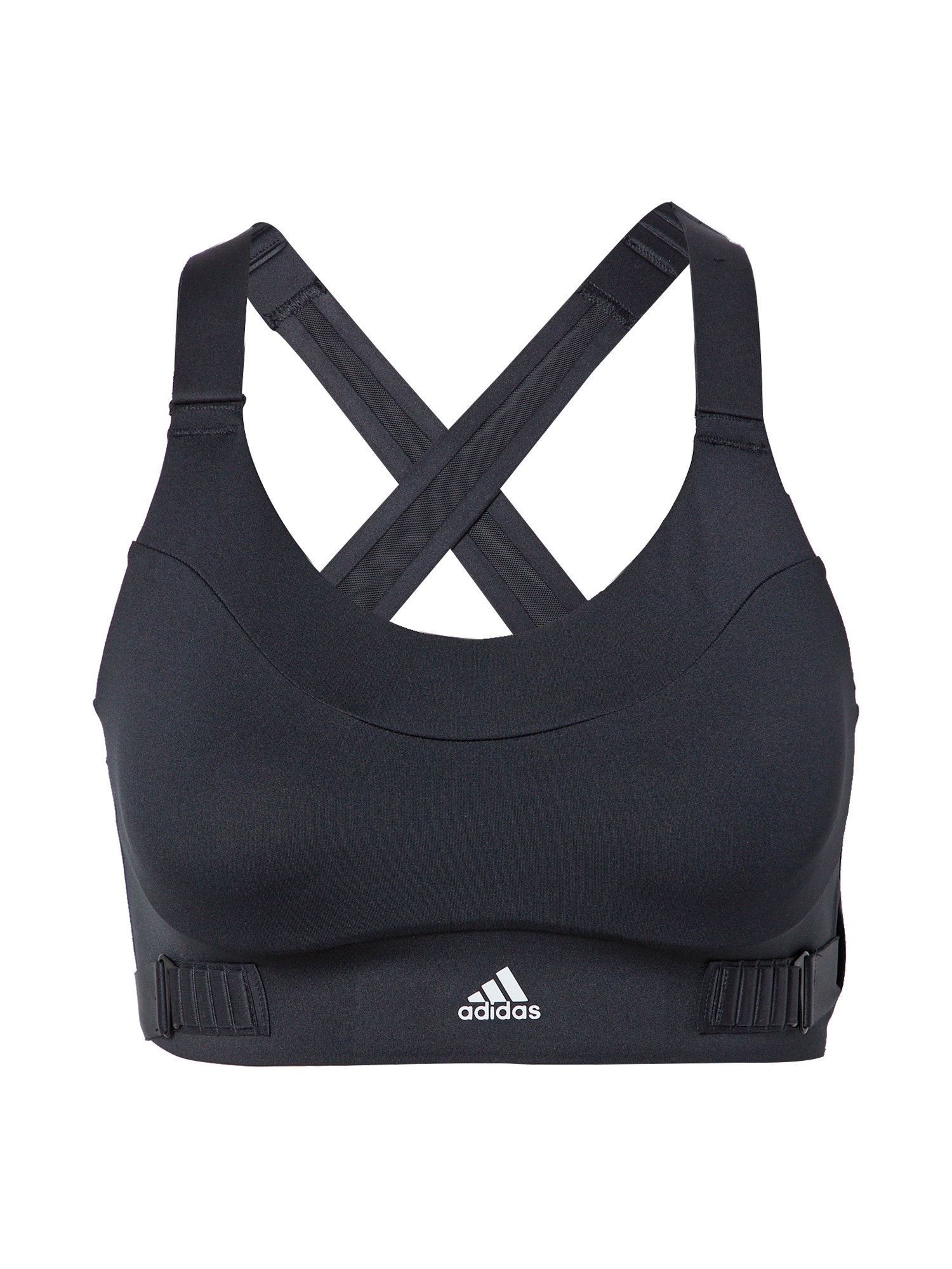 ADIDAS PERFORMANCE Športni nederček  črna / bela