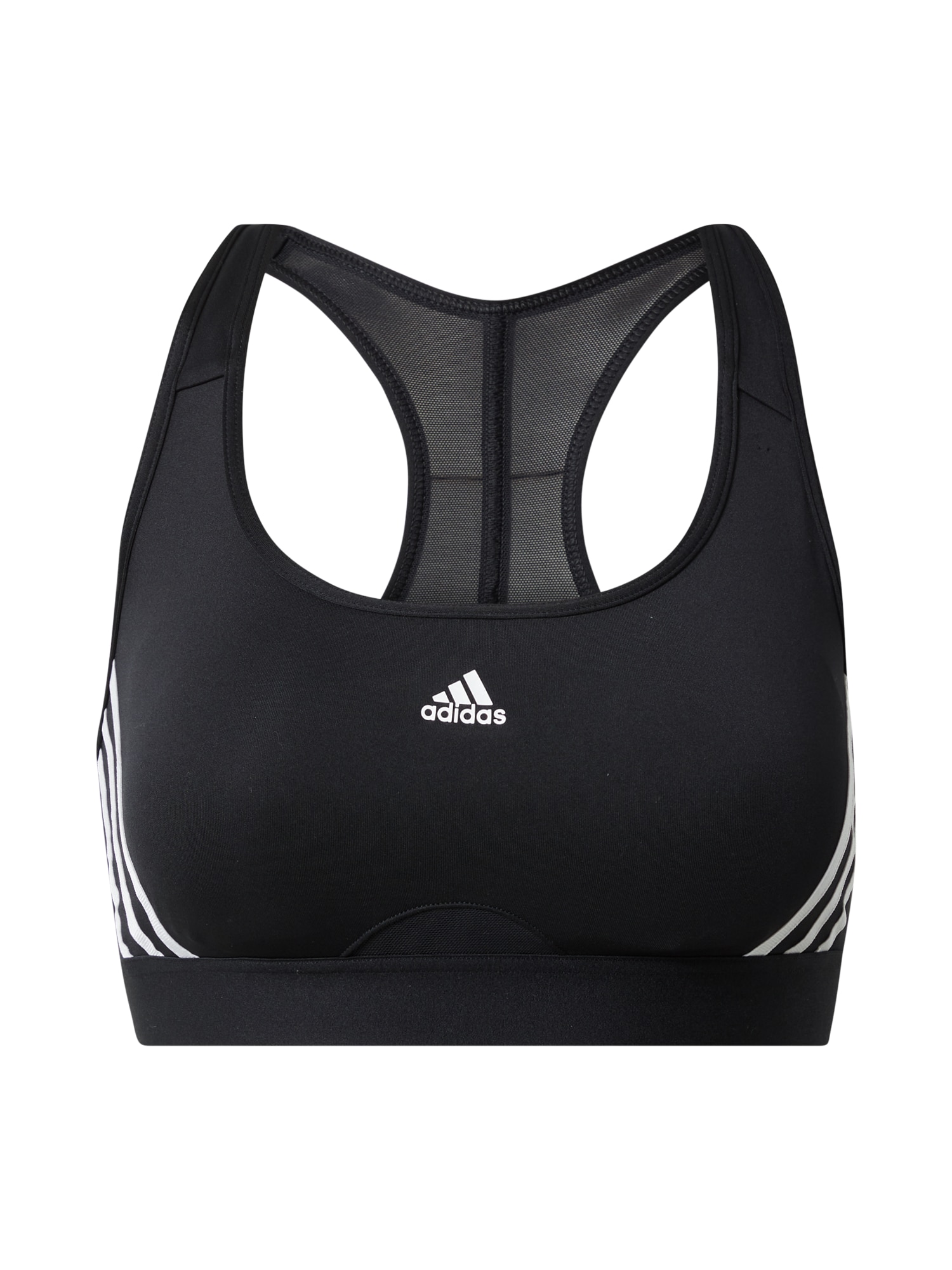 ADIDAS PERFORMANCE Športni nederček  črna / bela