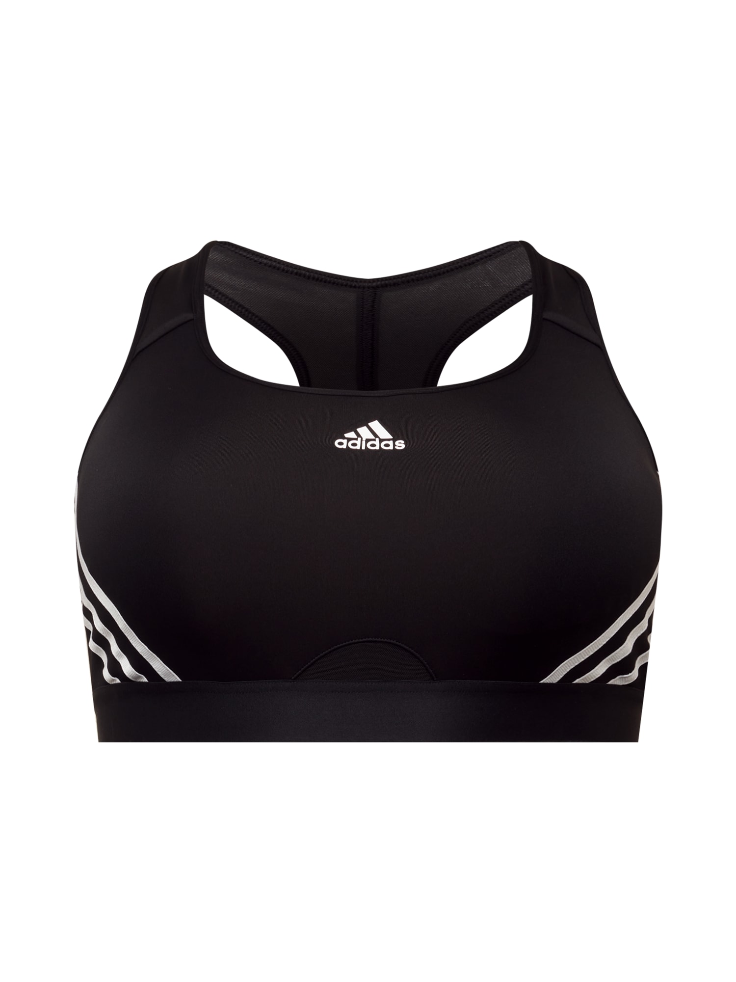 ADIDAS PERFORMANCE Športni nederček  črna / bela