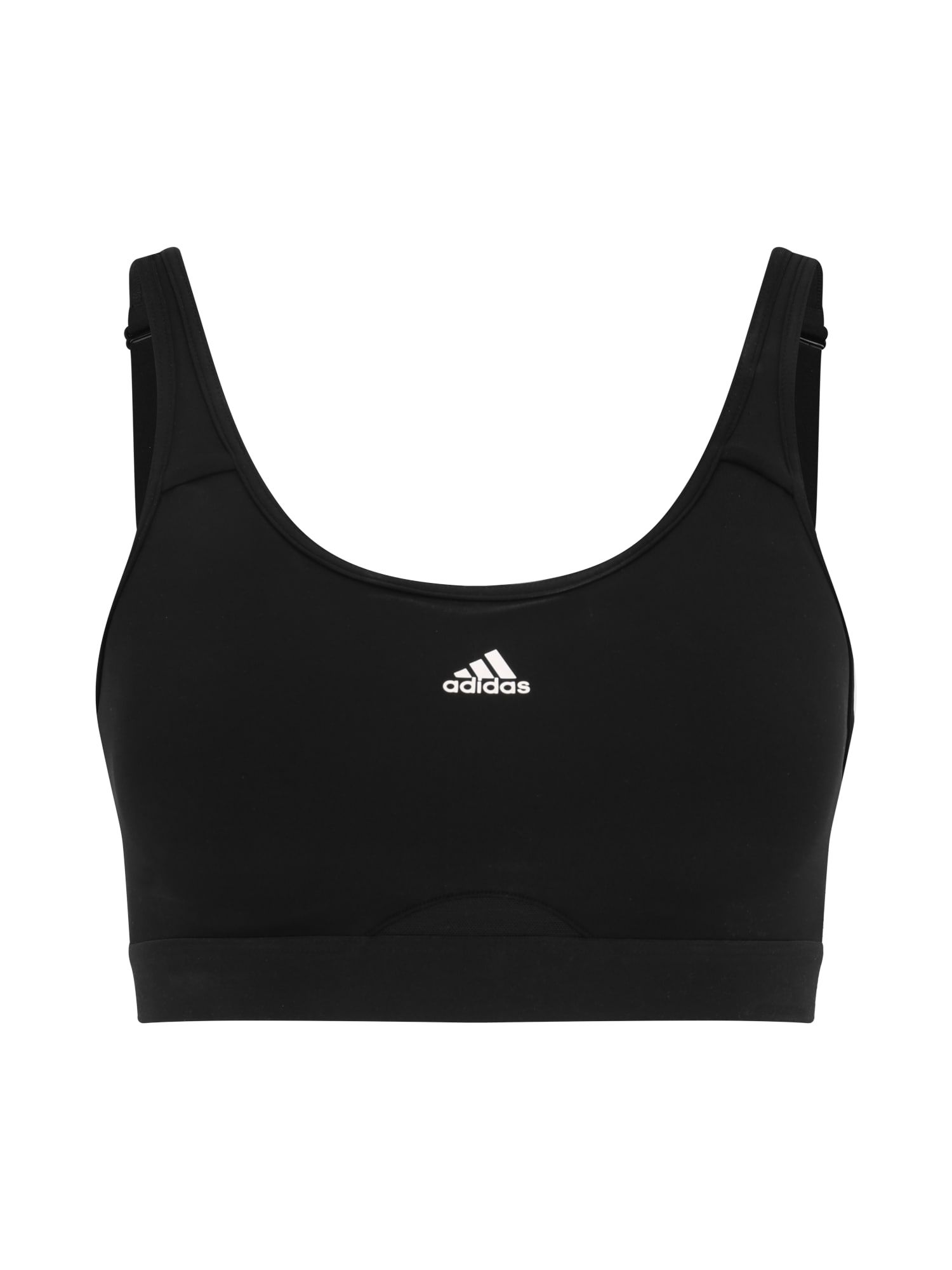 ADIDAS PERFORMANCE Športni nederček  črna / bela