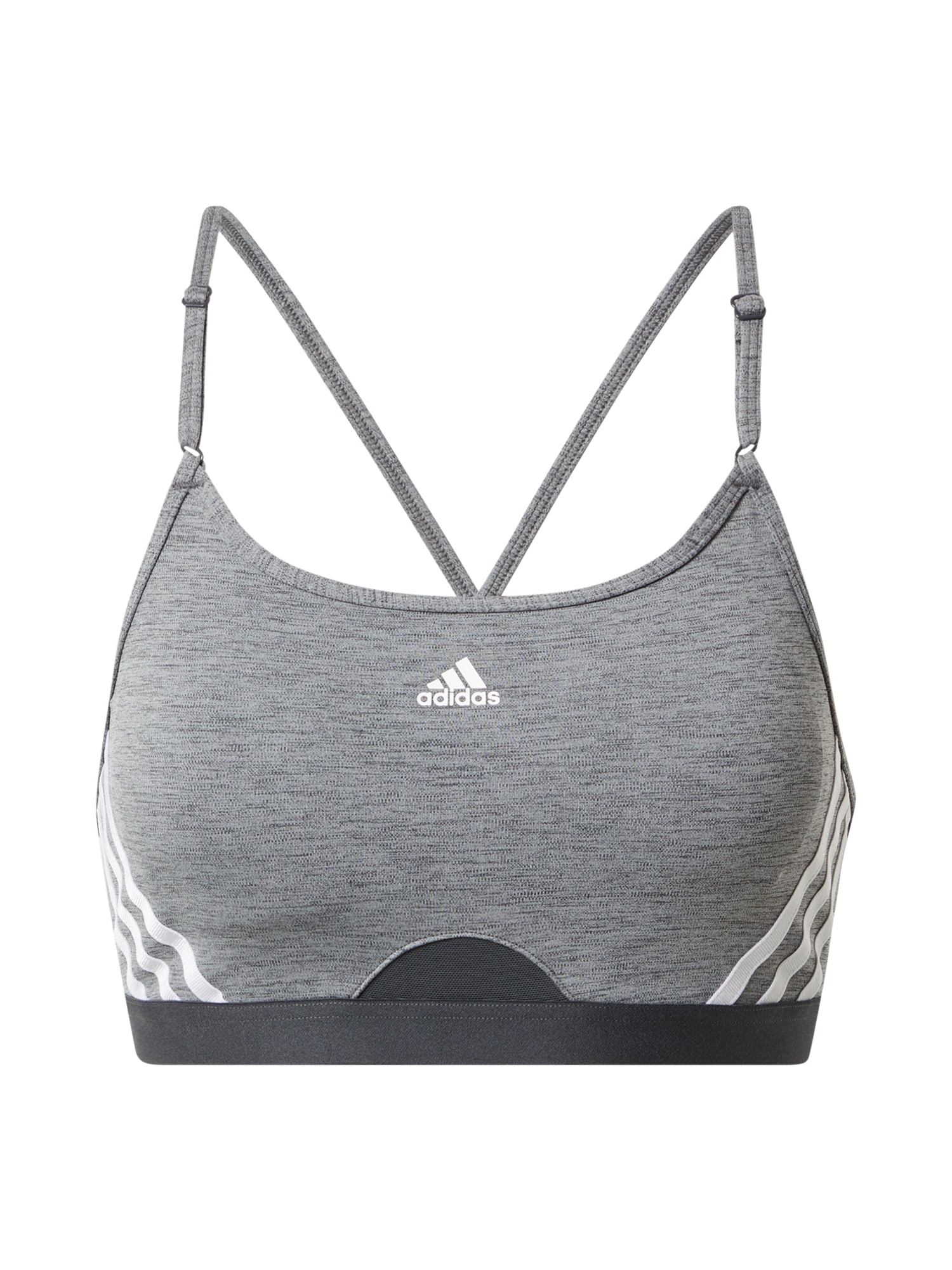 ADIDAS PERFORMANCE Športni nederček  siva / črna / bela