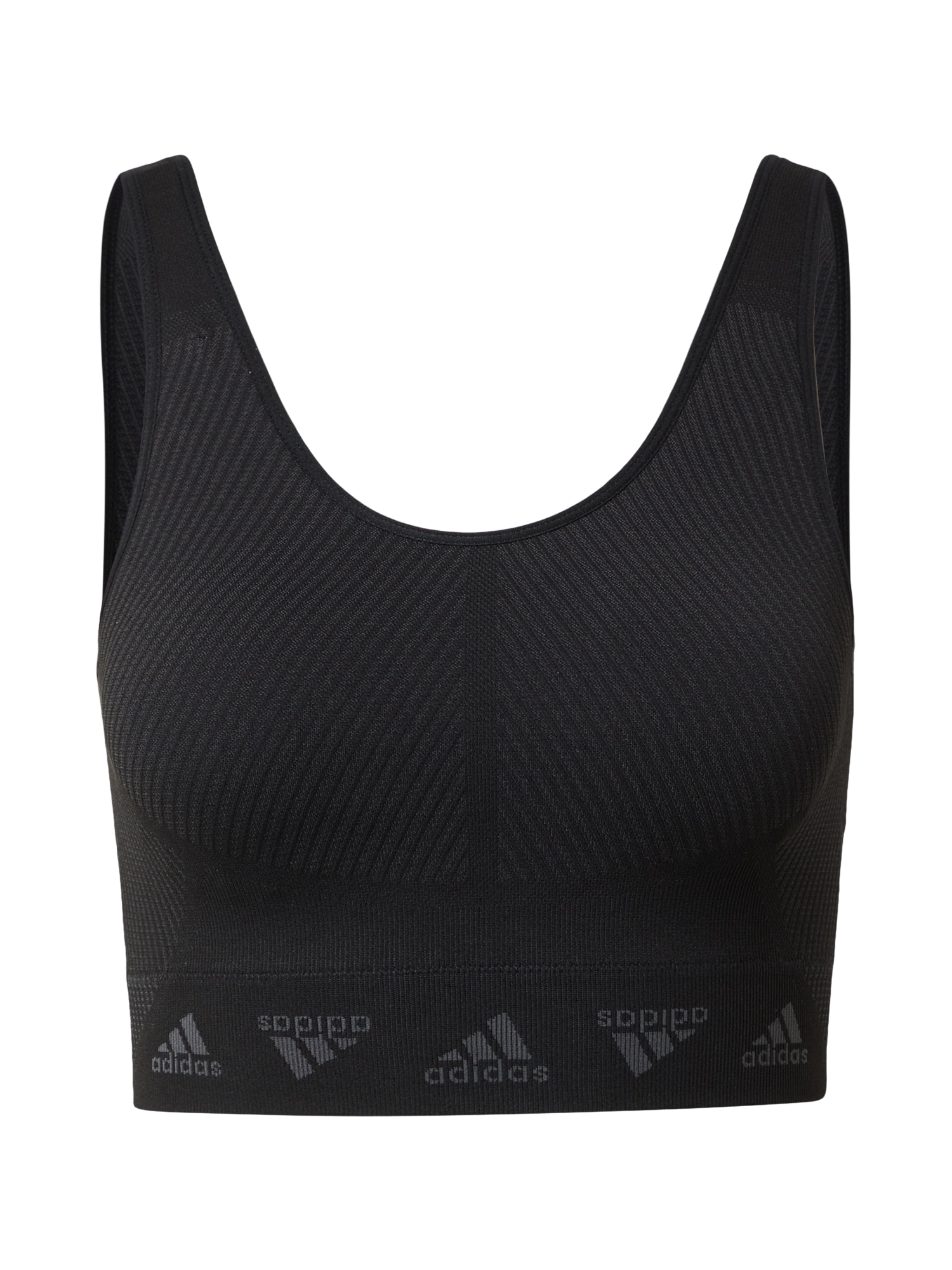 ADIDAS PERFORMANCE Športni nederček  siva / črna