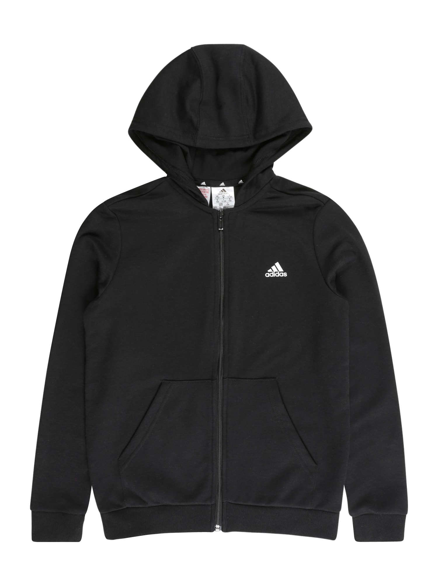 ADIDAS SPORTSWEAR Športna jopa na zadrgo  črna / bela