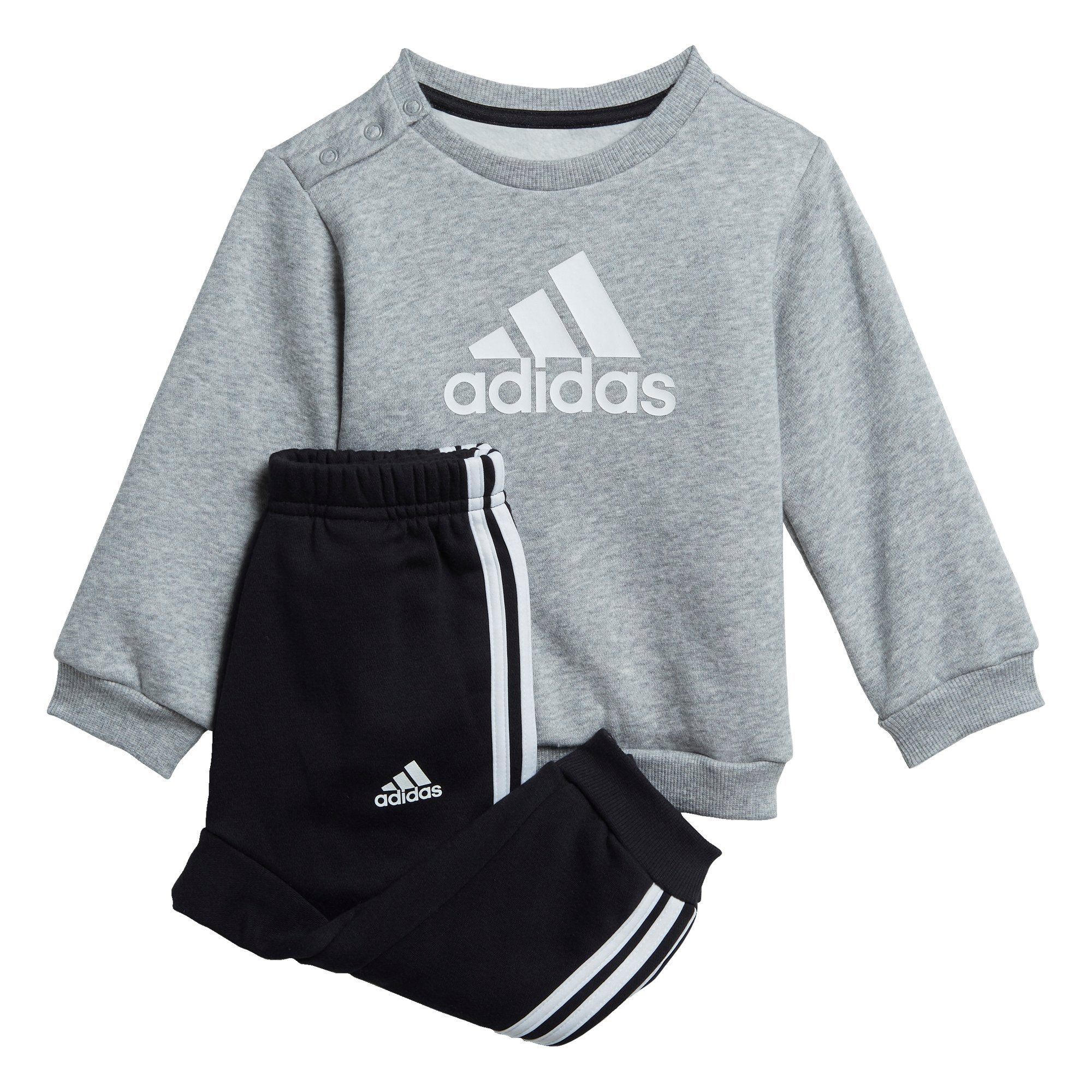 ADIDAS SPORTSWEAR Športna trenirka  siva / črna / bela