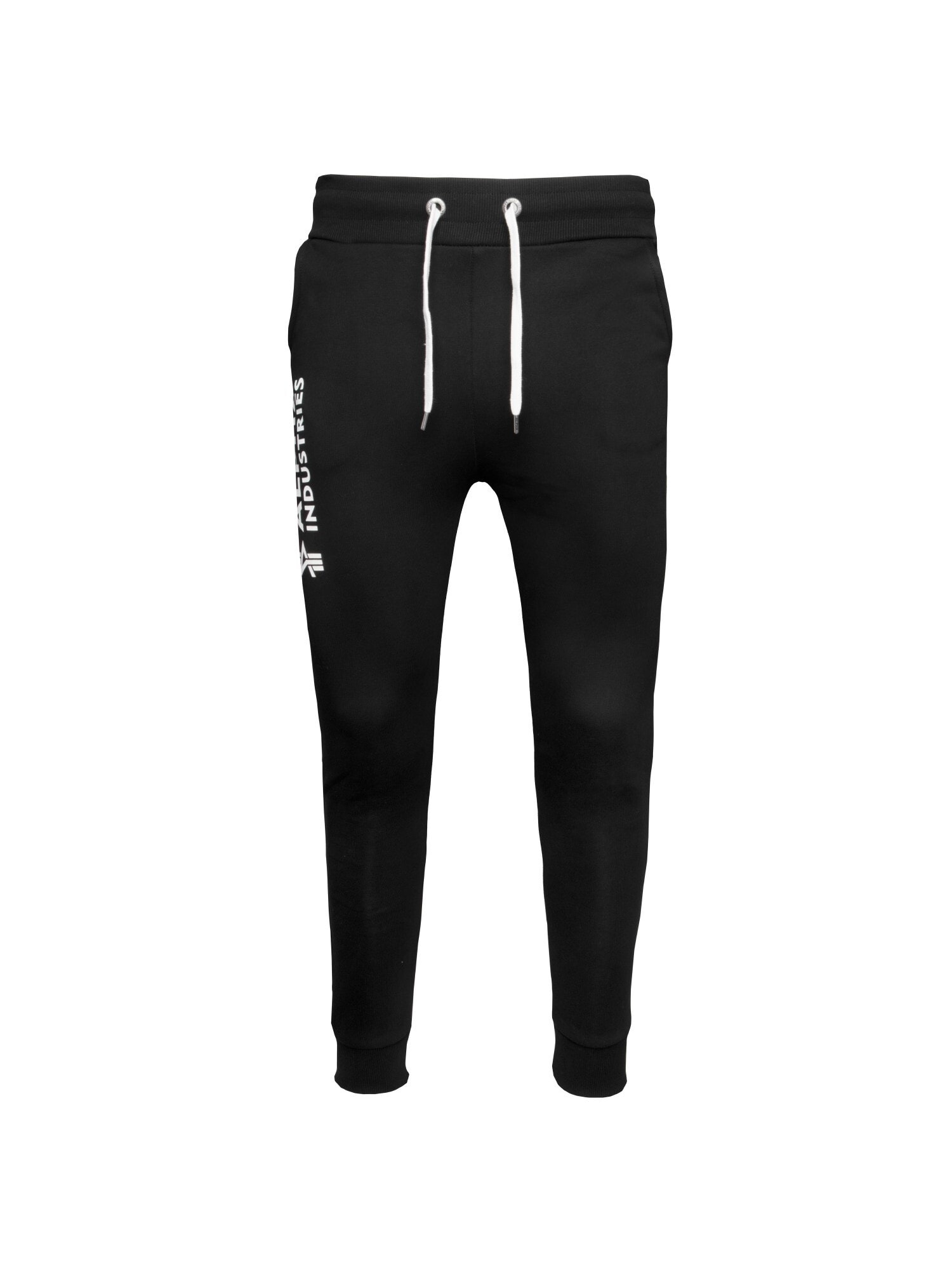 ALPHA INDUSTRIES Hlače  črna / bela