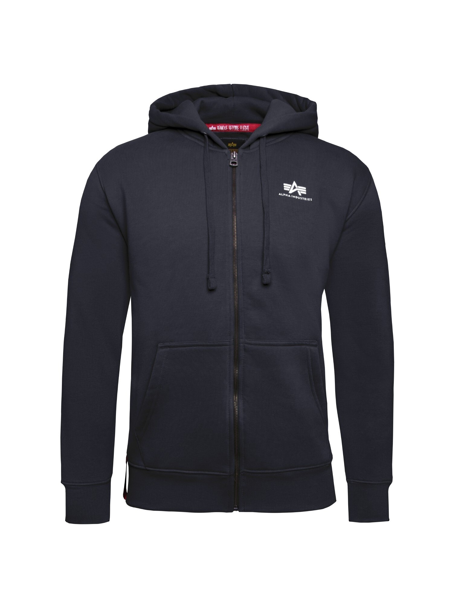 ALPHA INDUSTRIES Jopa na zadrgo  nočno modra / bela