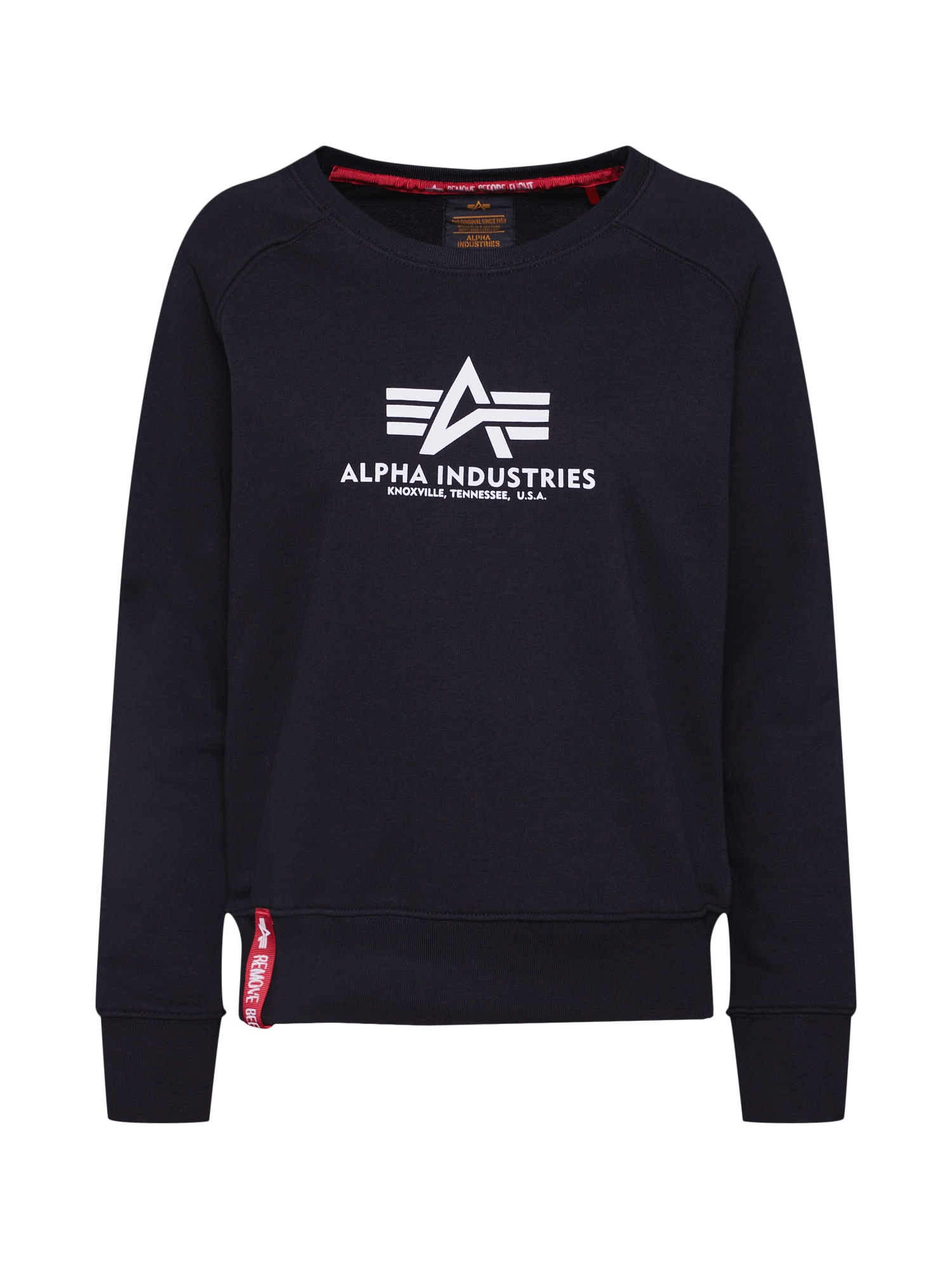 ALPHA INDUSTRIES Majica  črna / bela