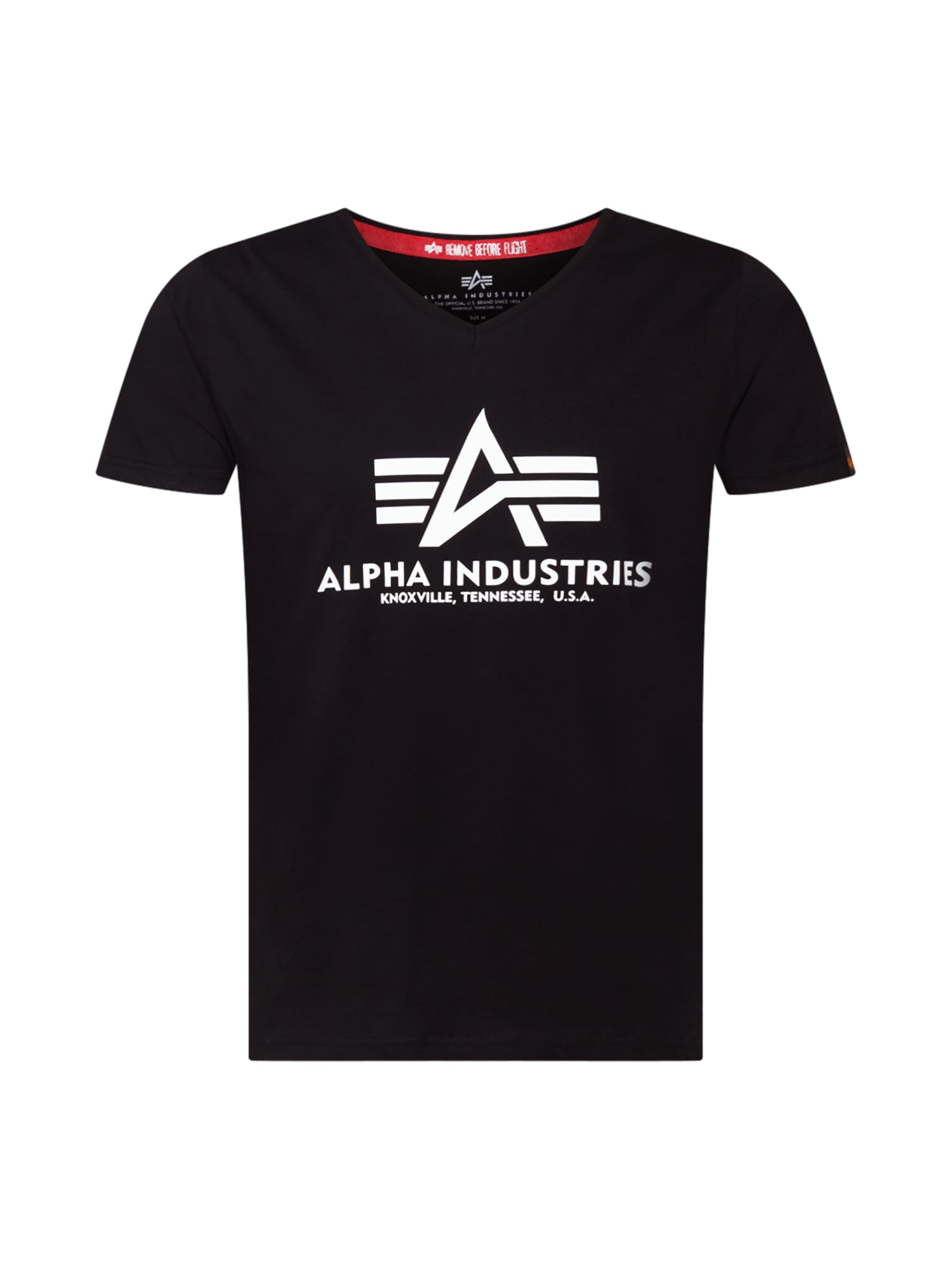 ALPHA INDUSTRIES Majica  črna / bela