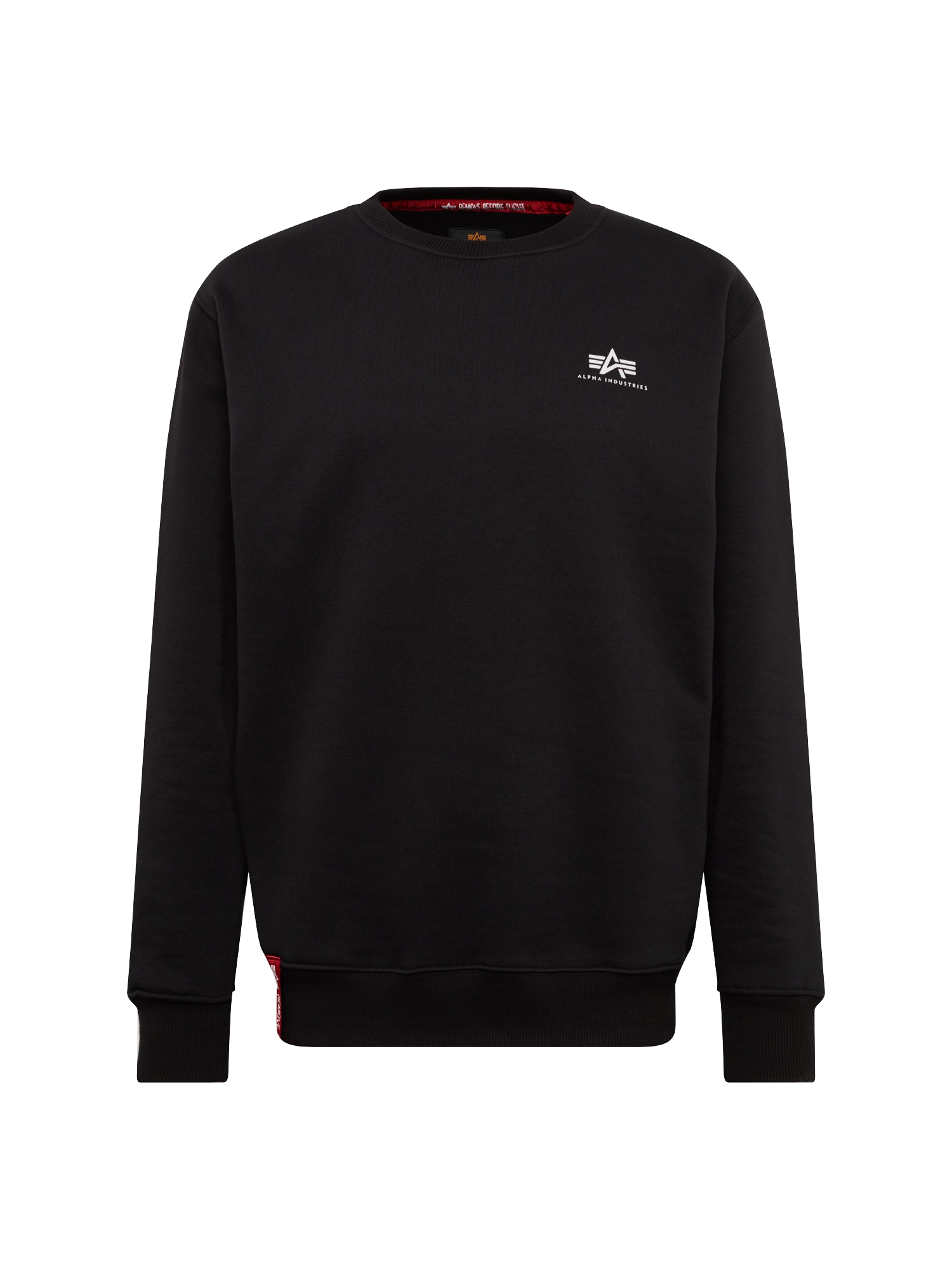 ALPHA INDUSTRIES Majica  črna / bela