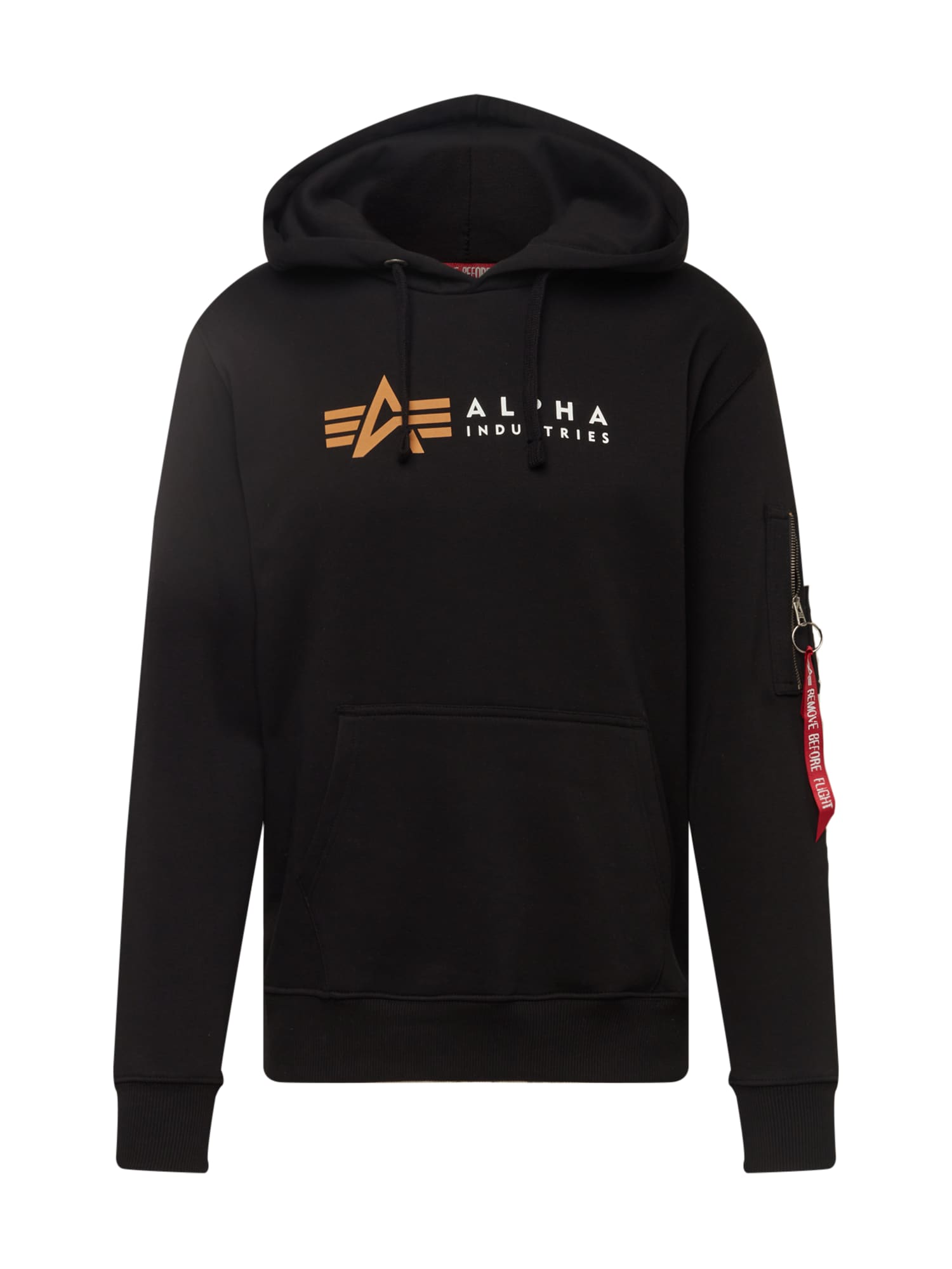 ALPHA INDUSTRIES Majica  oranžna / rdeča / črna / bela