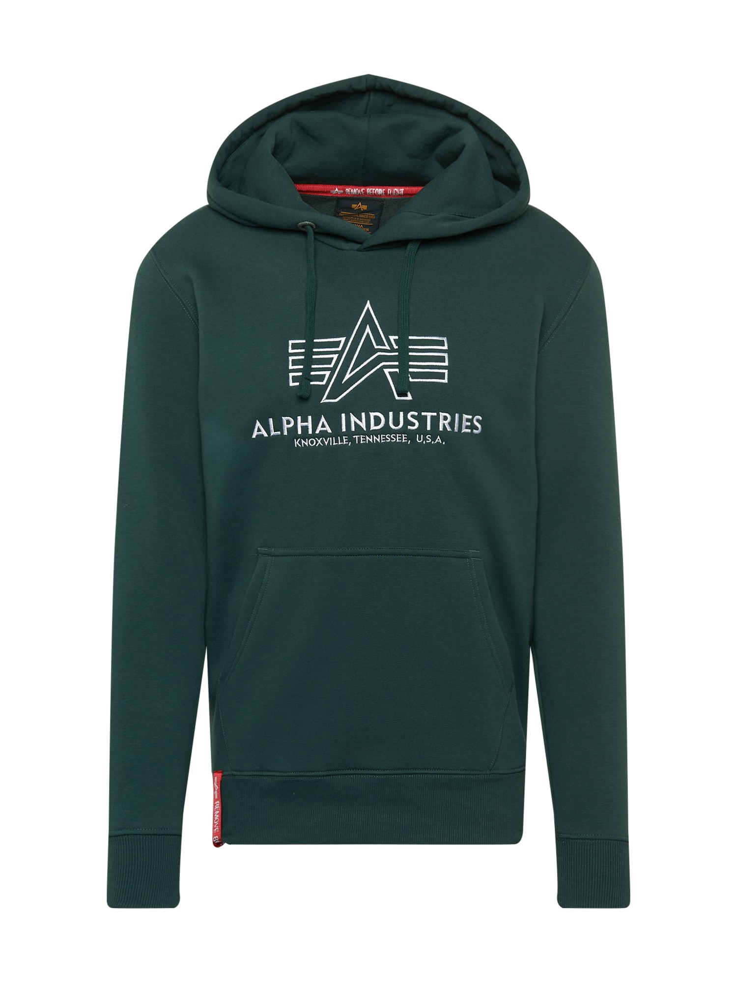 ALPHA INDUSTRIES Majica  temno zelena / rdeča / bela