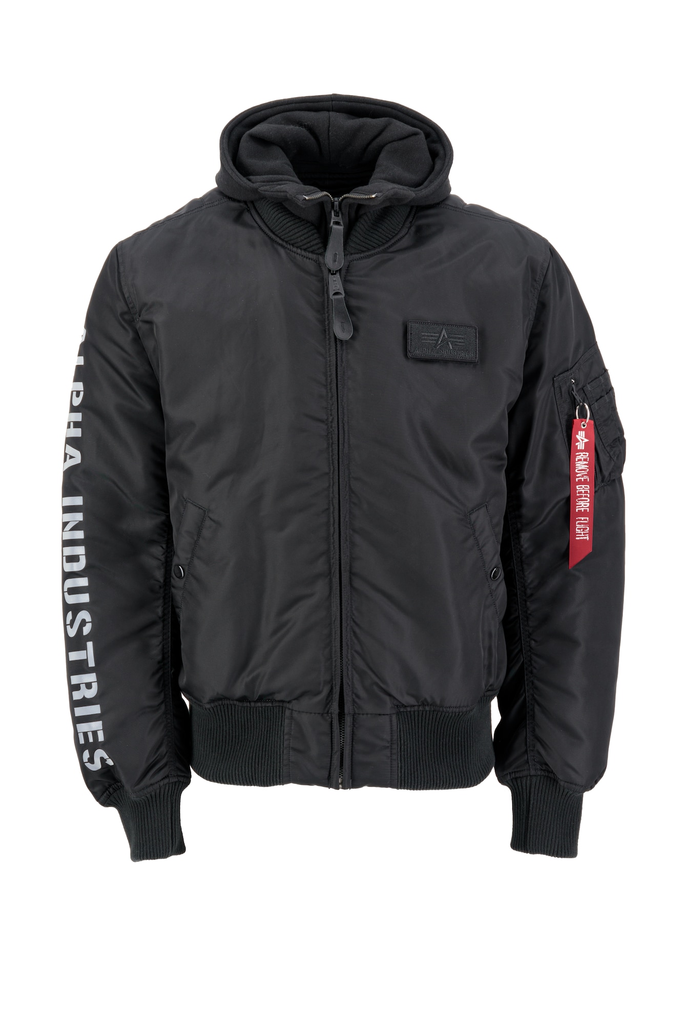 ALPHA INDUSTRIES Prehodna jakna 'MA-1 D-Tec SE'  črna / bela