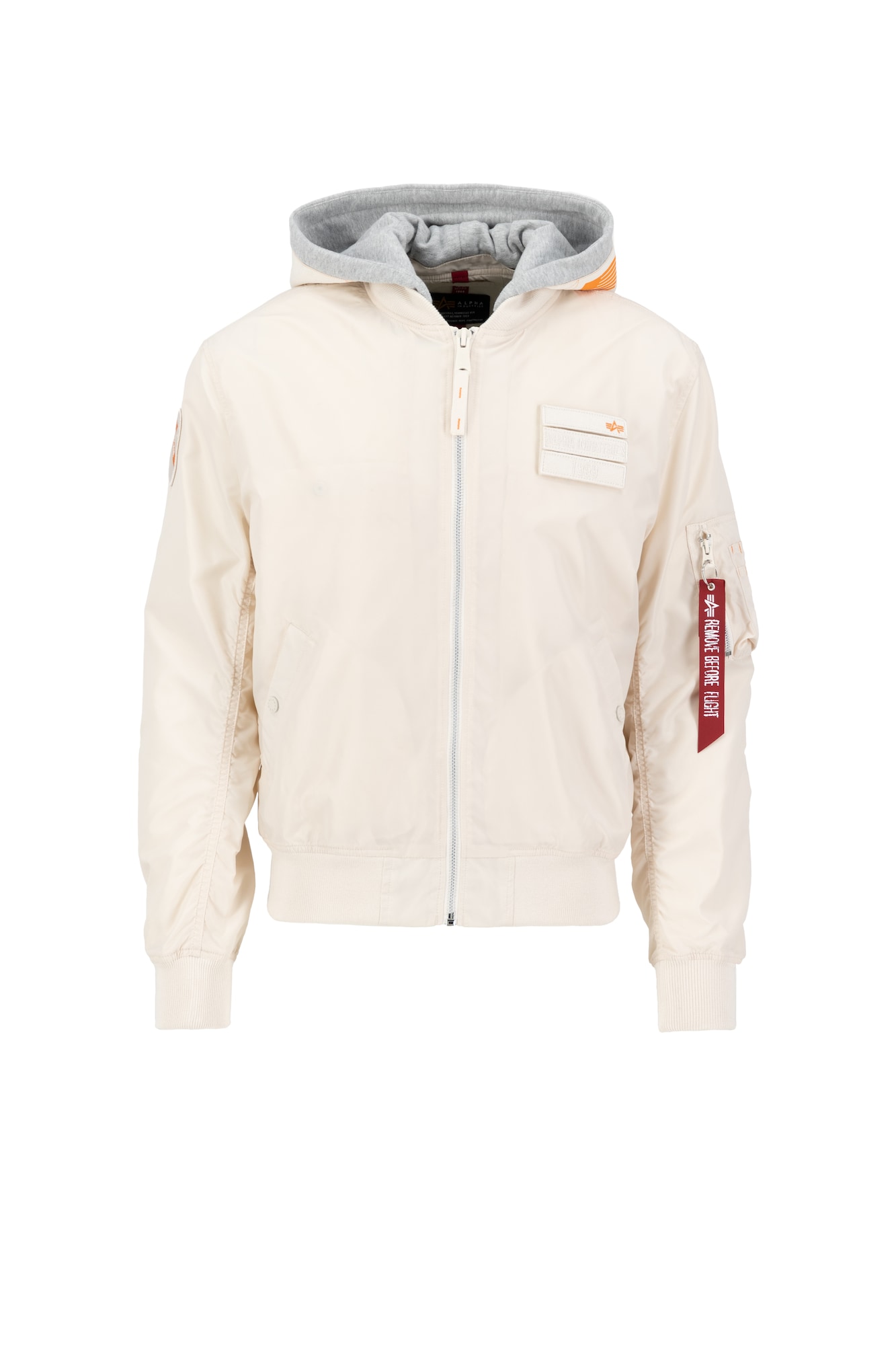 ALPHA INDUSTRIES Prehodna jakna  svetlo oranžna / vinsko rdeča / bela