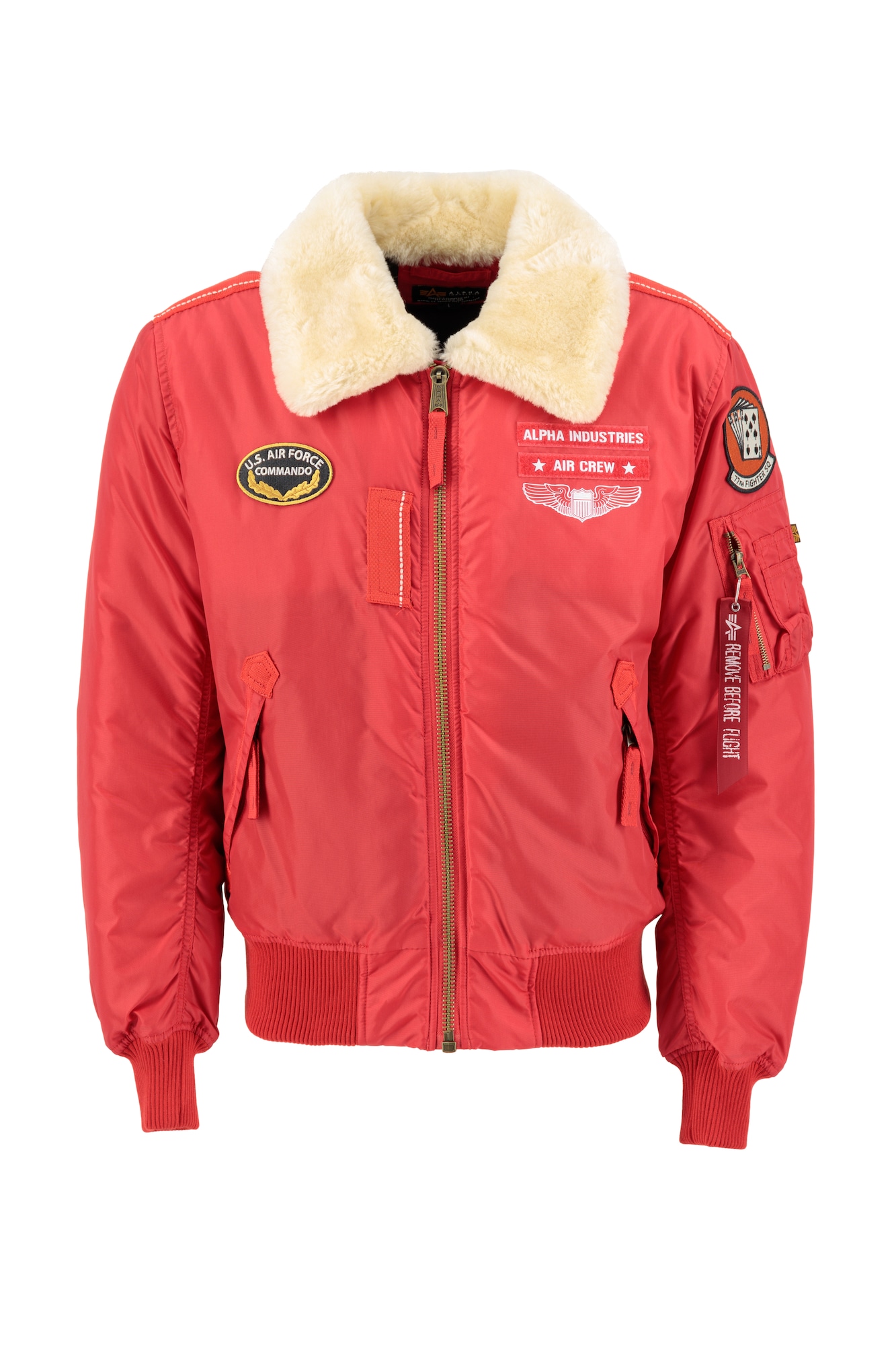 ALPHA INDUSTRIES Zimska jakna 'Injector III Air Force'  mešane barve / rdeča