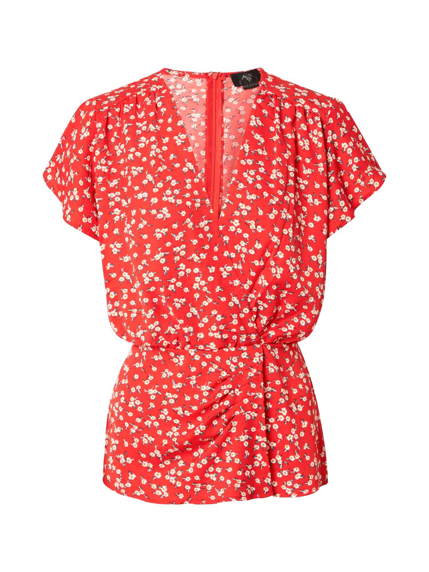 AX Paris Bluza  apno / smaragd / svetlo rdeča / črna / bela