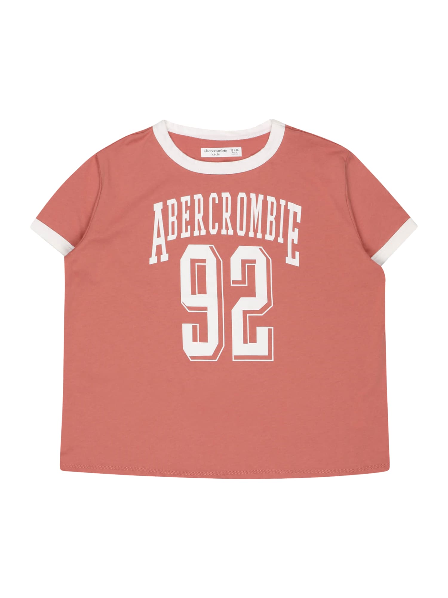 Abercrombie & Fitch Majica  rjasto rjava / bela