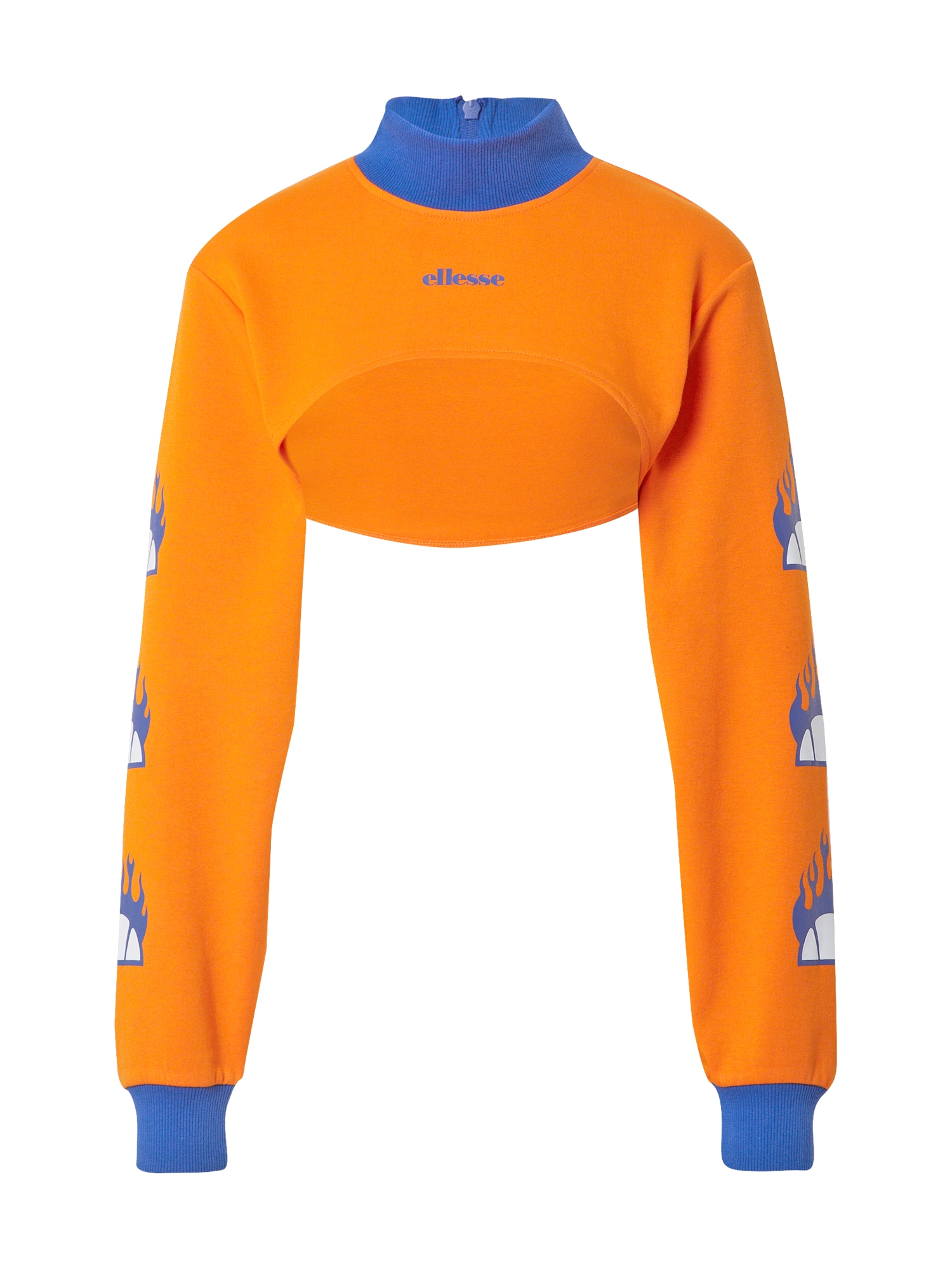 About You x Ellesse Majica 'Pieta Long Sleeve Funnel Neck Top'  oranžna