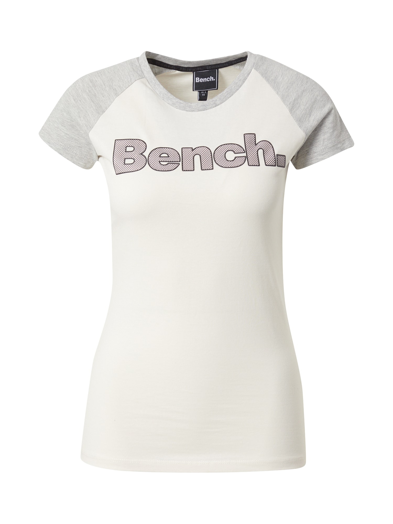 BENCH Majica 'TRINA'  antracit / pegasto siva / puder / bela