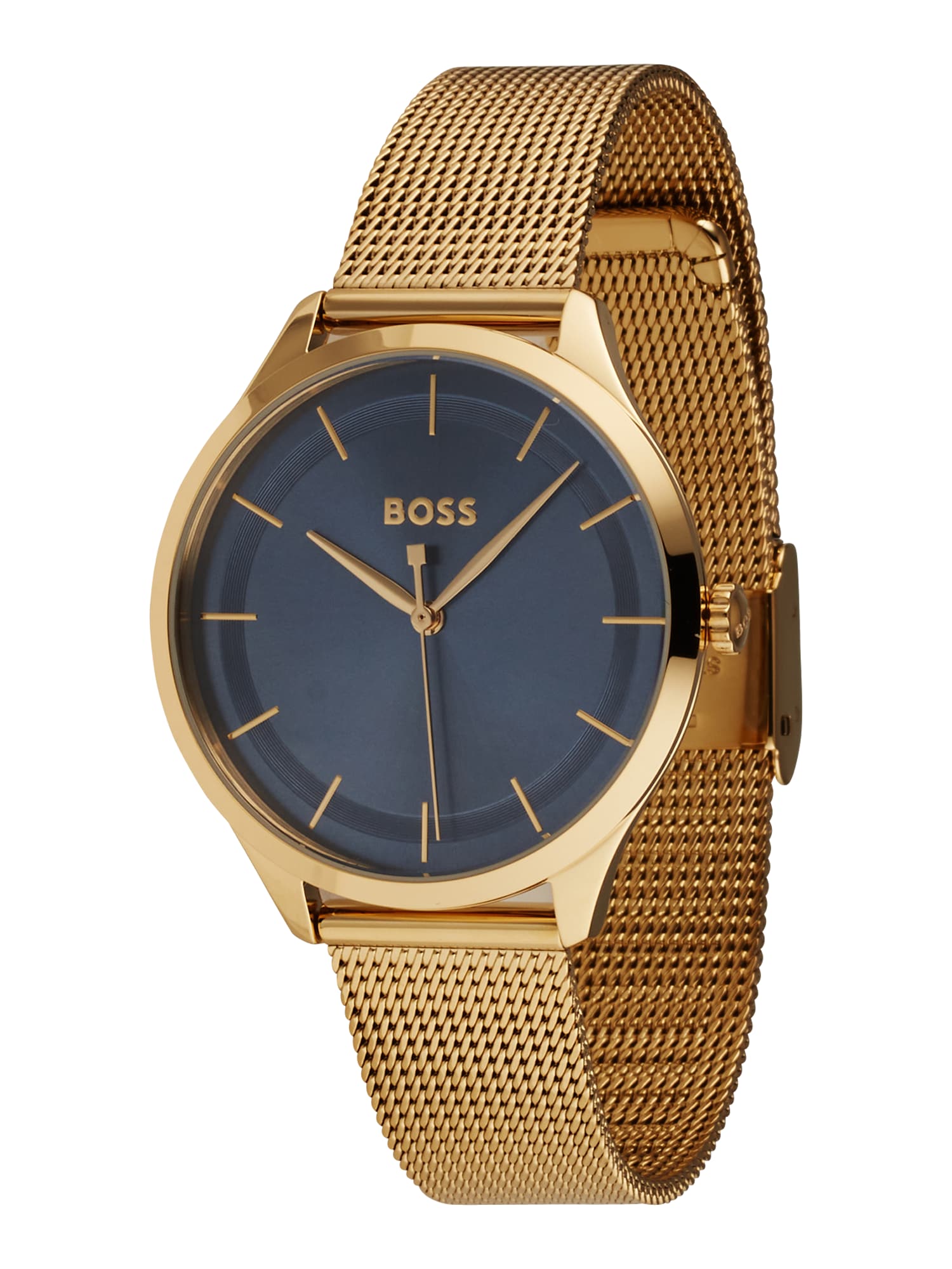 BOSS Black Analogna ura  zlata / vijolično modra