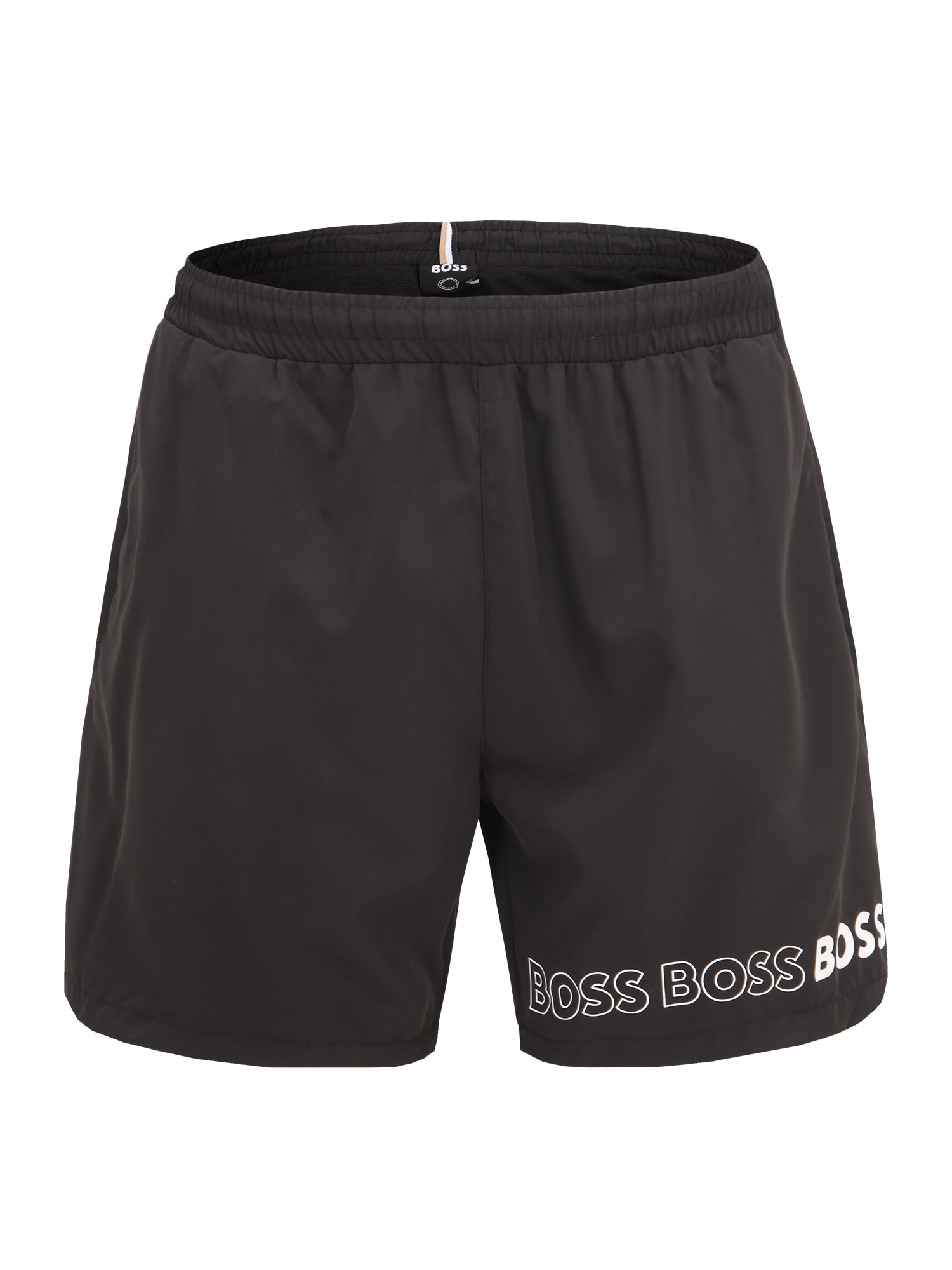 BOSS Black Kratke kopalne hlače 'Dolphin'  črna / bela