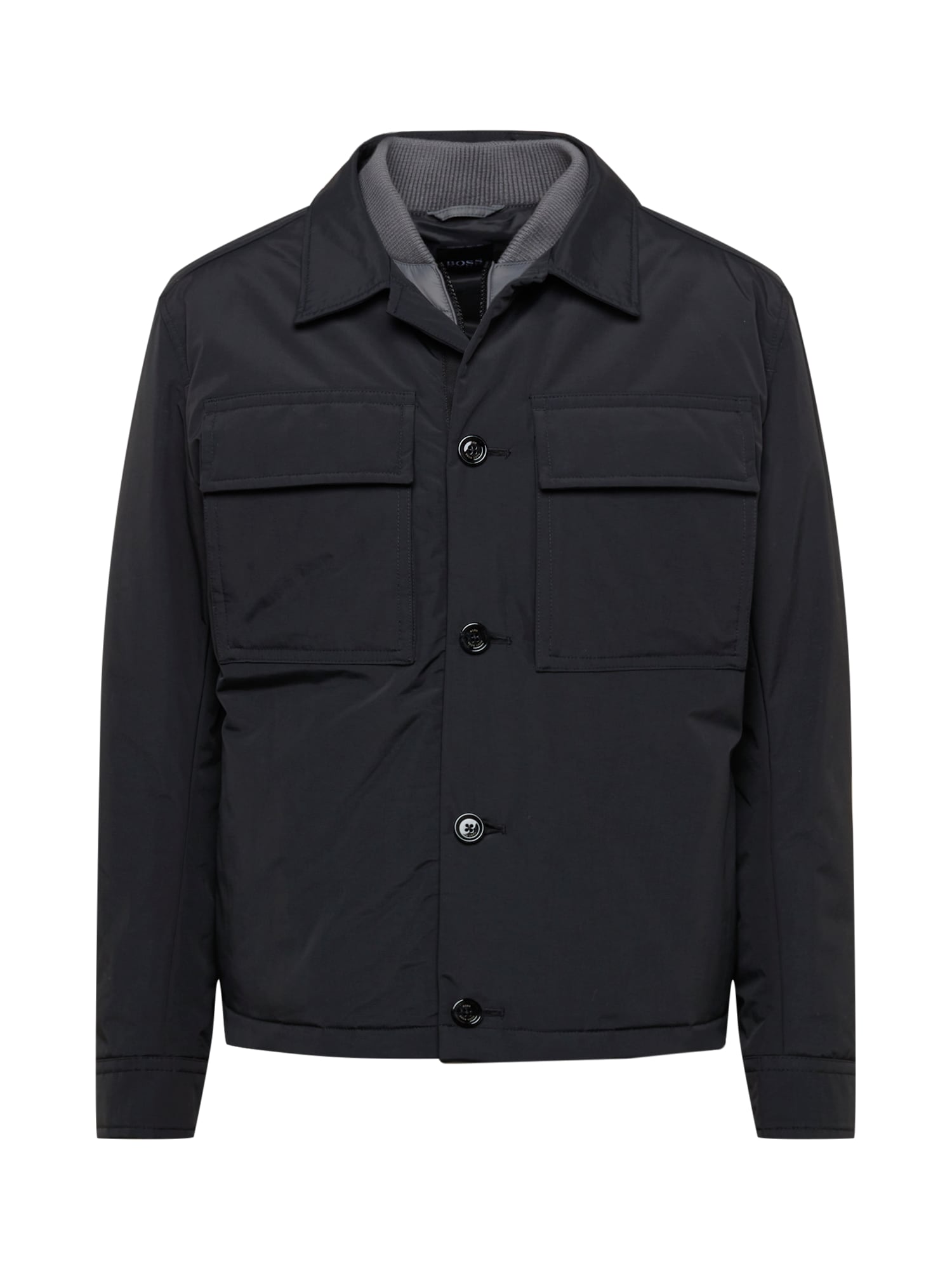 BOSS Black Prehodna jakna 'Candero'  siva / črna