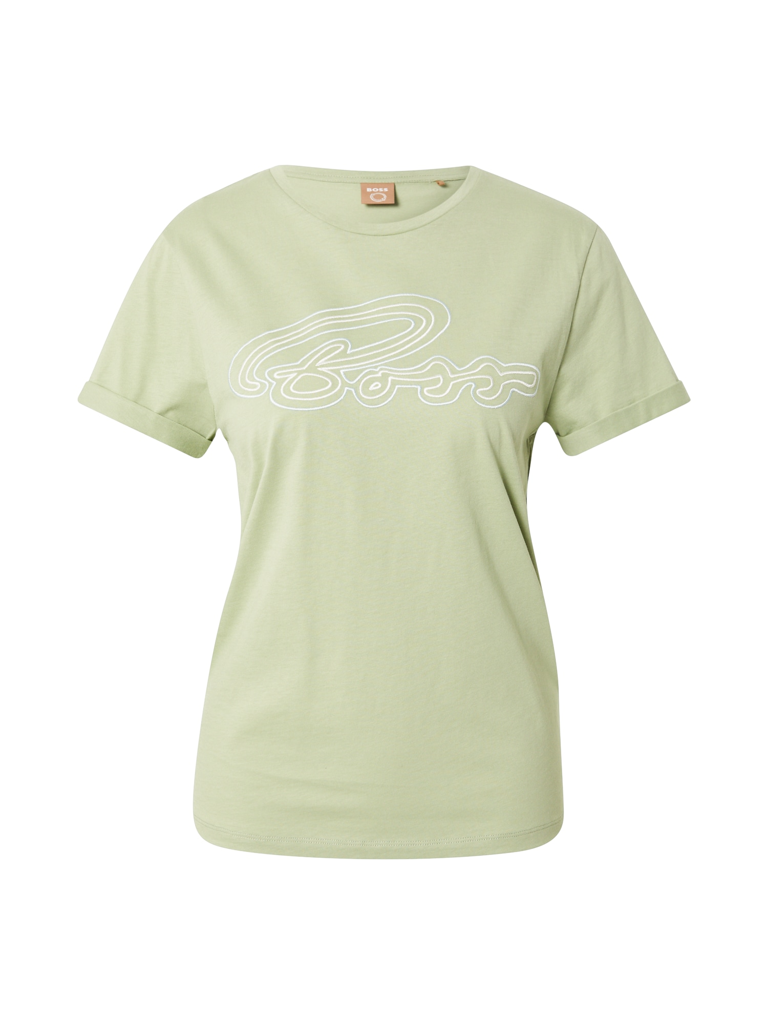 BOSS Orange Majica 'Esummer'  azur / pastelno zelena / roza