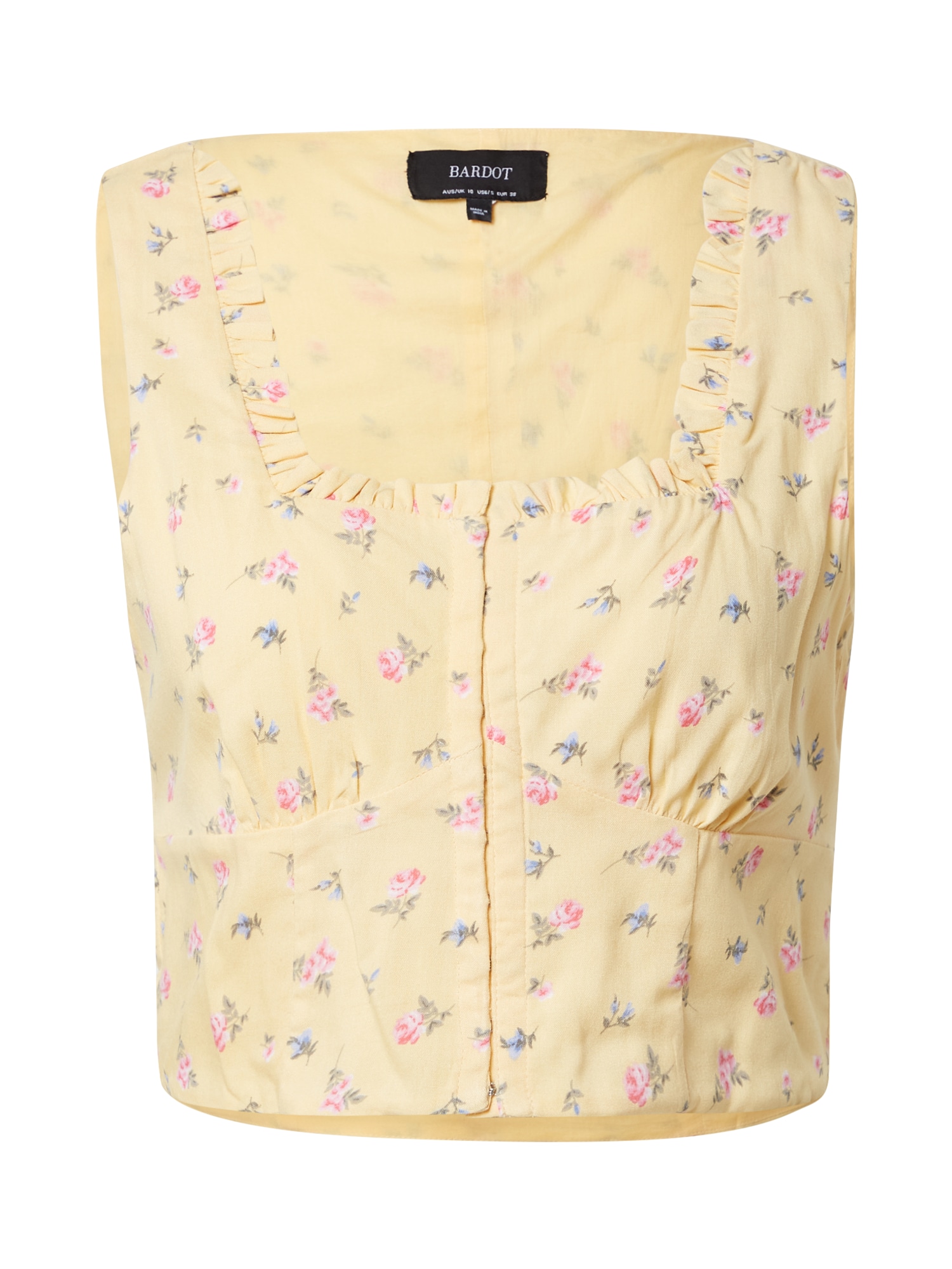 Bardot Top  rumena / mešane barve