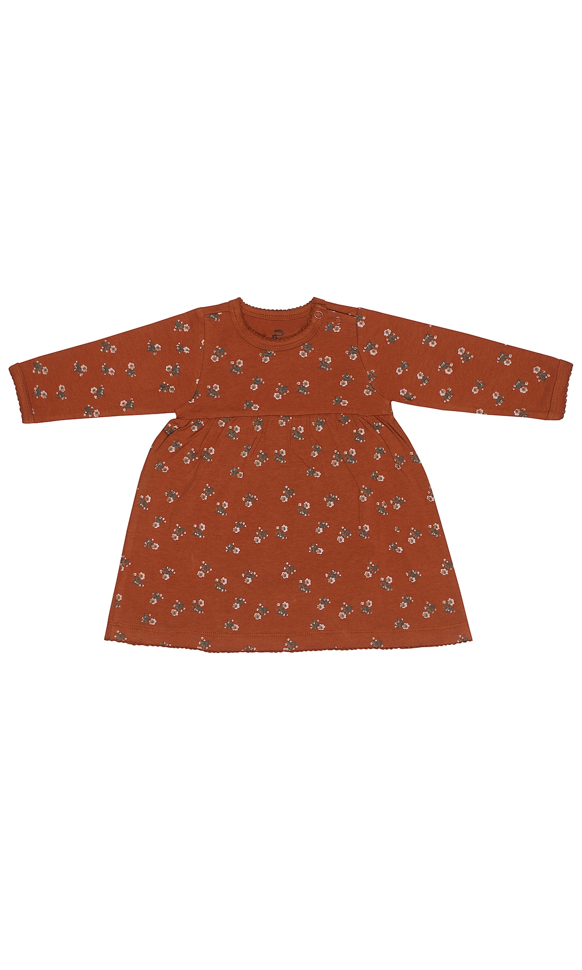 Bruuns Bazaar Kids Obleka 'Luna Sofia'  karamel / smaragd / bela