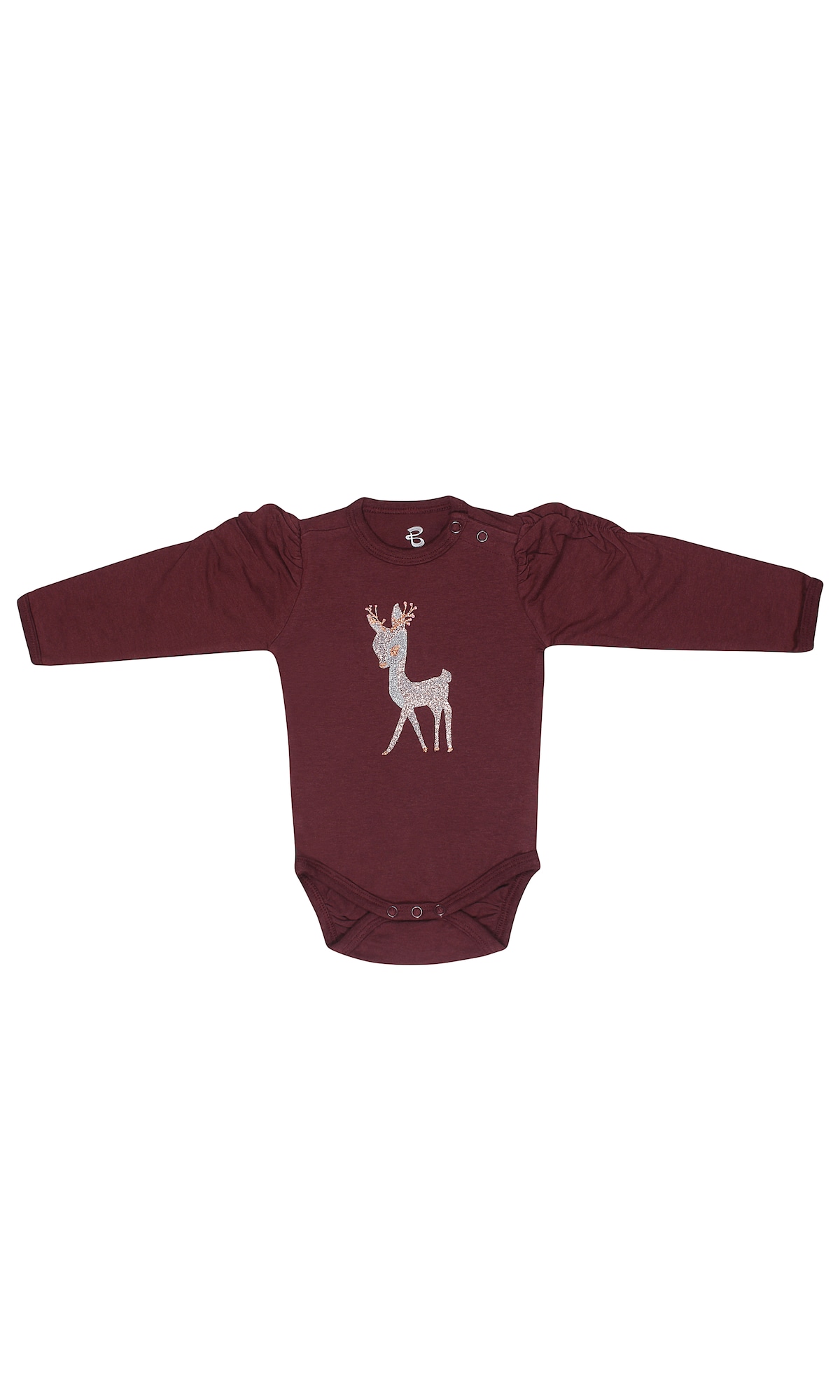 Bruuns Bazaar Kids Pajac/bodi 'Luna Sofia'  zlata / bordo / srebrna