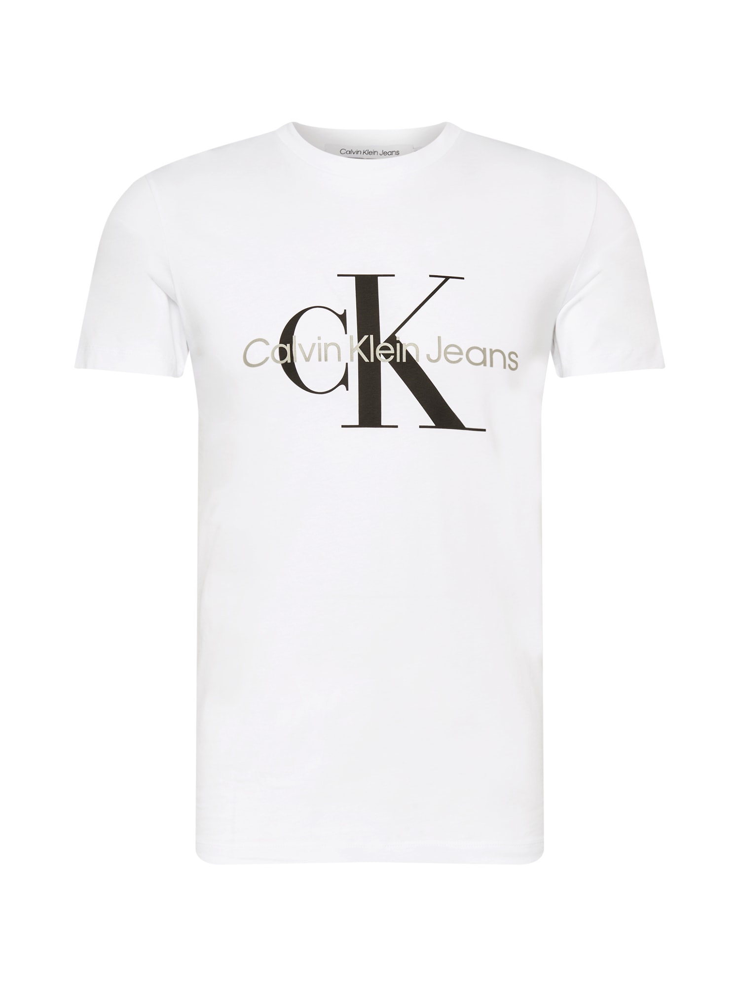 Calvin Klein Jeans Majica  kamen / črna / bela