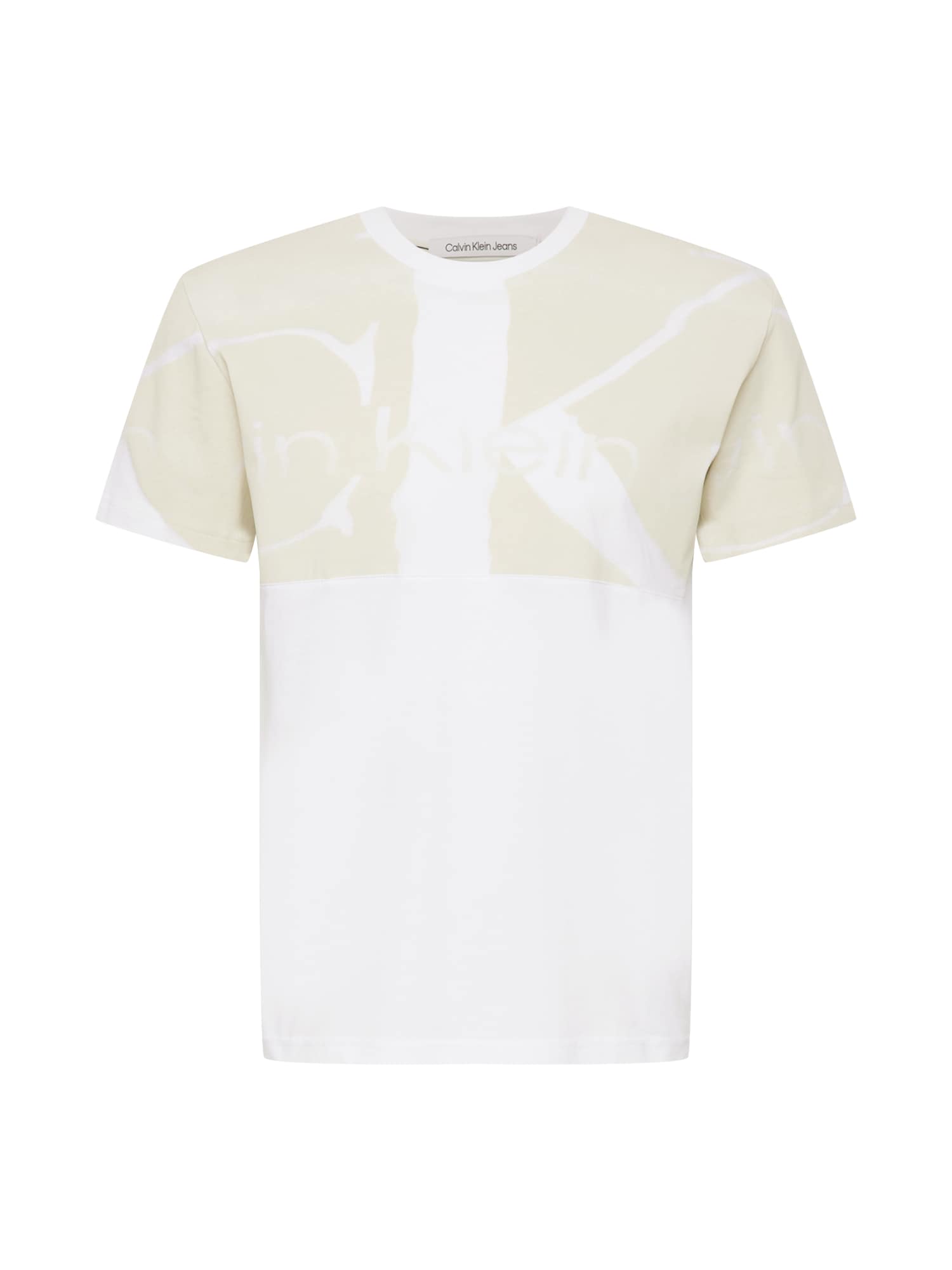 Calvin Klein Jeans Majica  pastelno zelena / bela