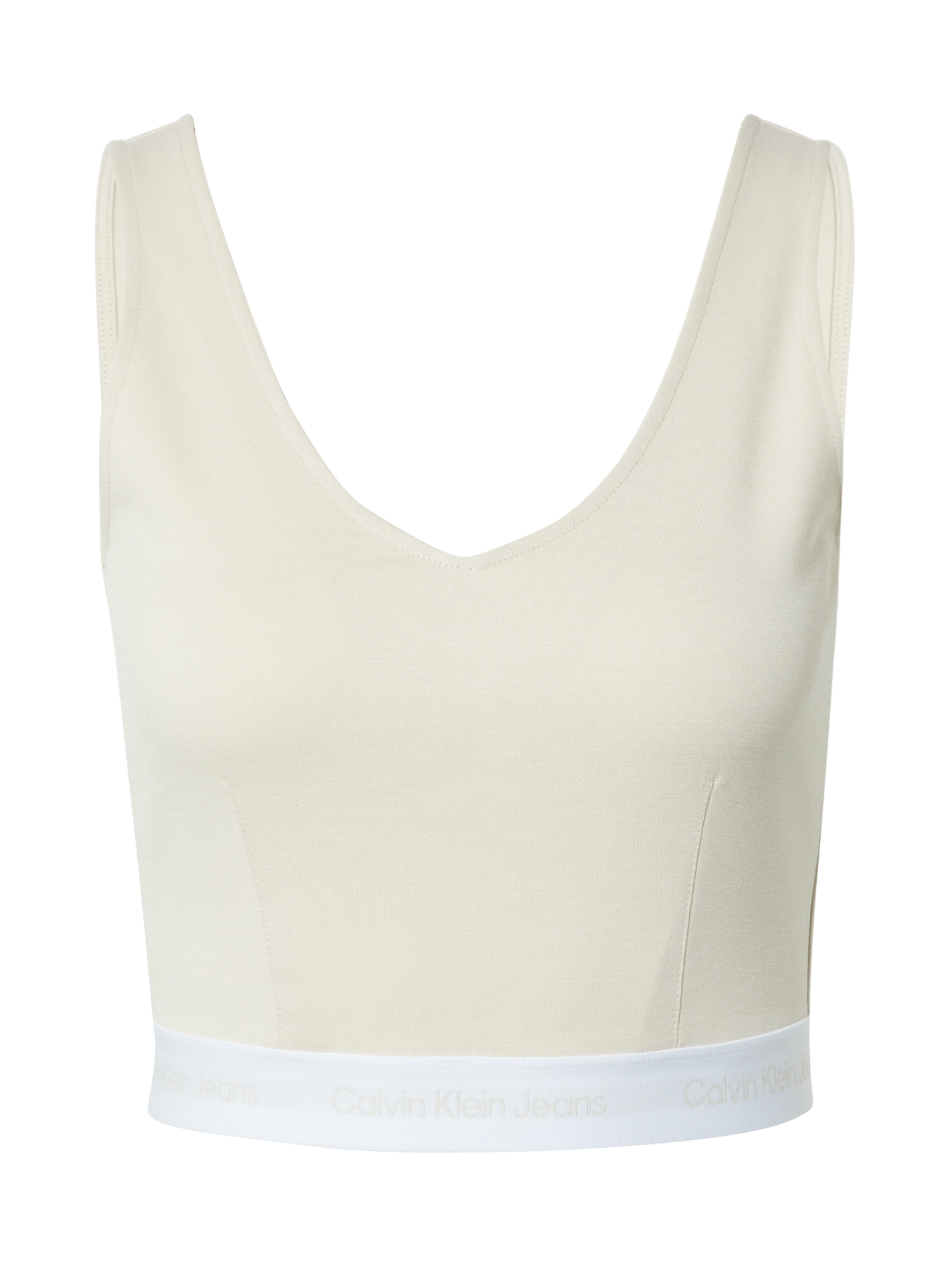 Calvin Klein Jeans Top  pesek / bela