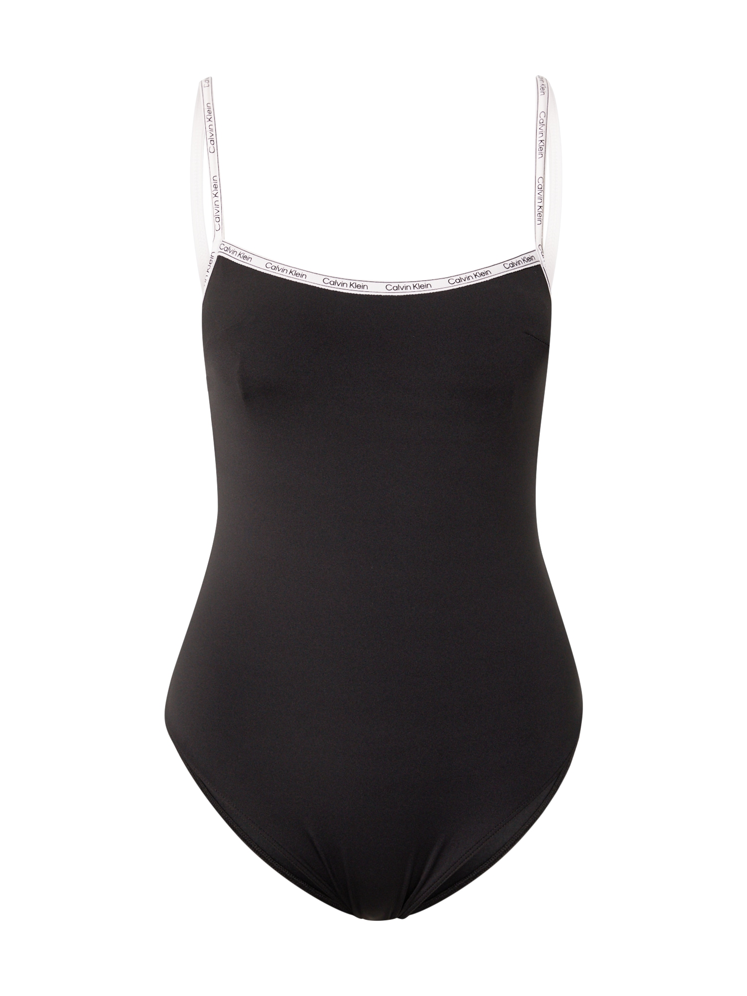 Calvin Klein Swimwear Enodelne kopalke  črna / bela