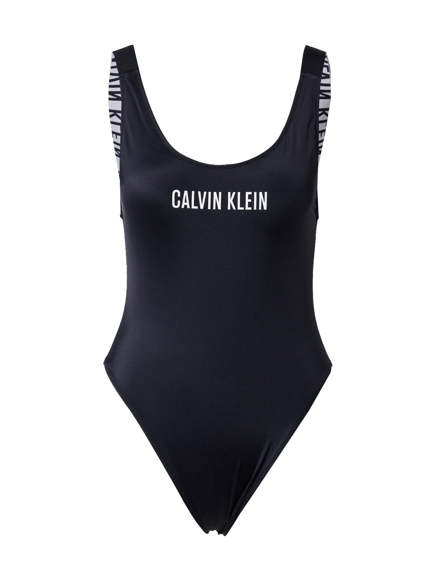 Calvin Klein Swimwear Enodelne kopalke  črna / bela