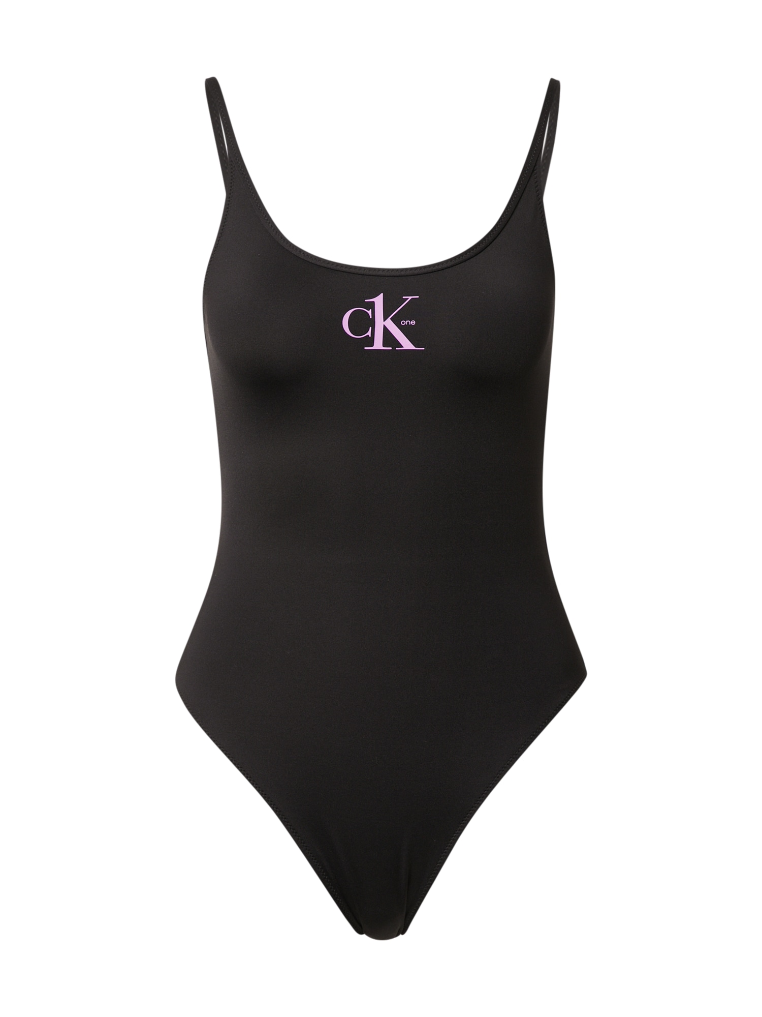Calvin Klein Swimwear Enodelne kopalke  lila / črna