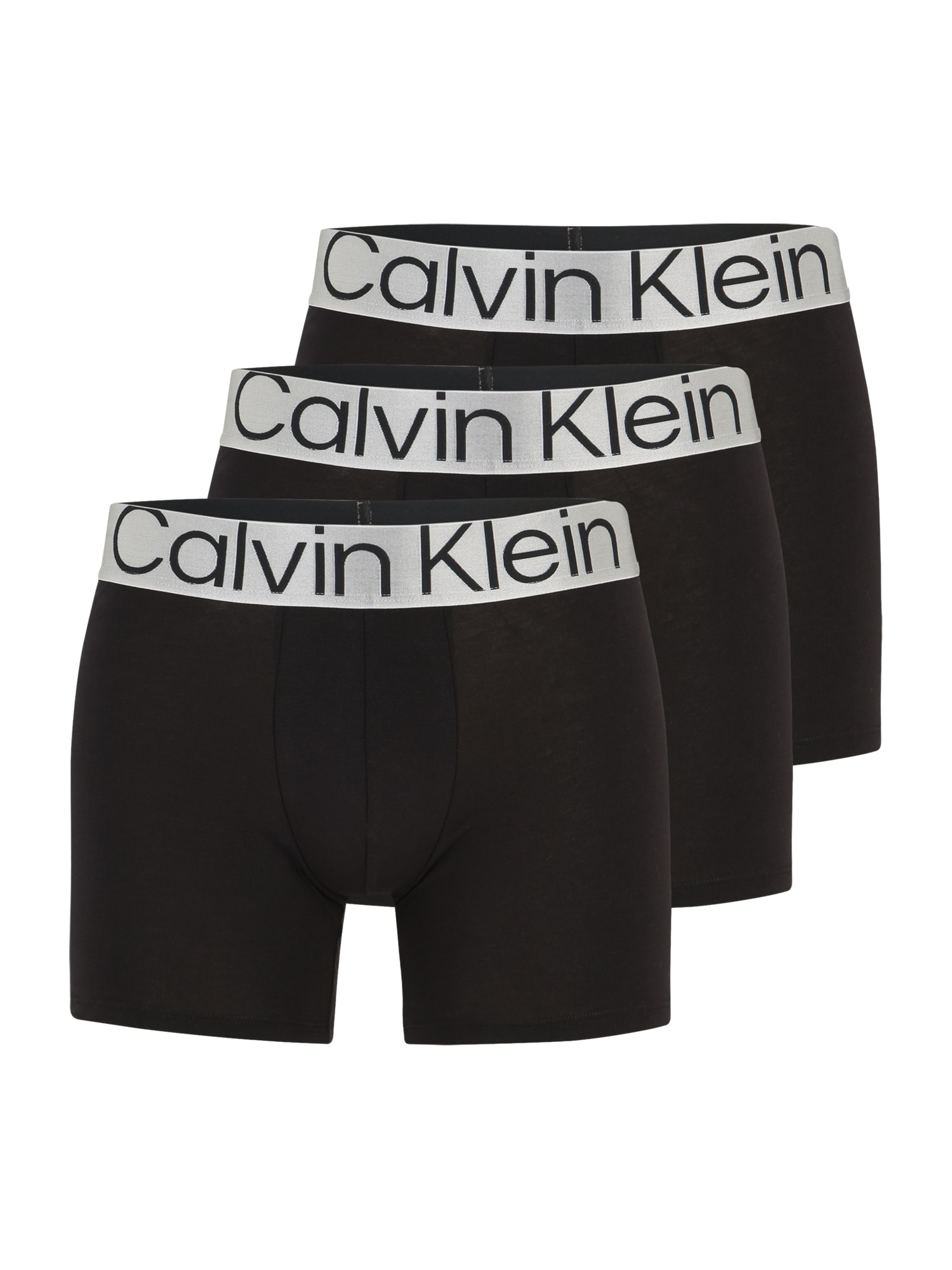 Calvin Klein Underwear Boksarice  črna / srebrna