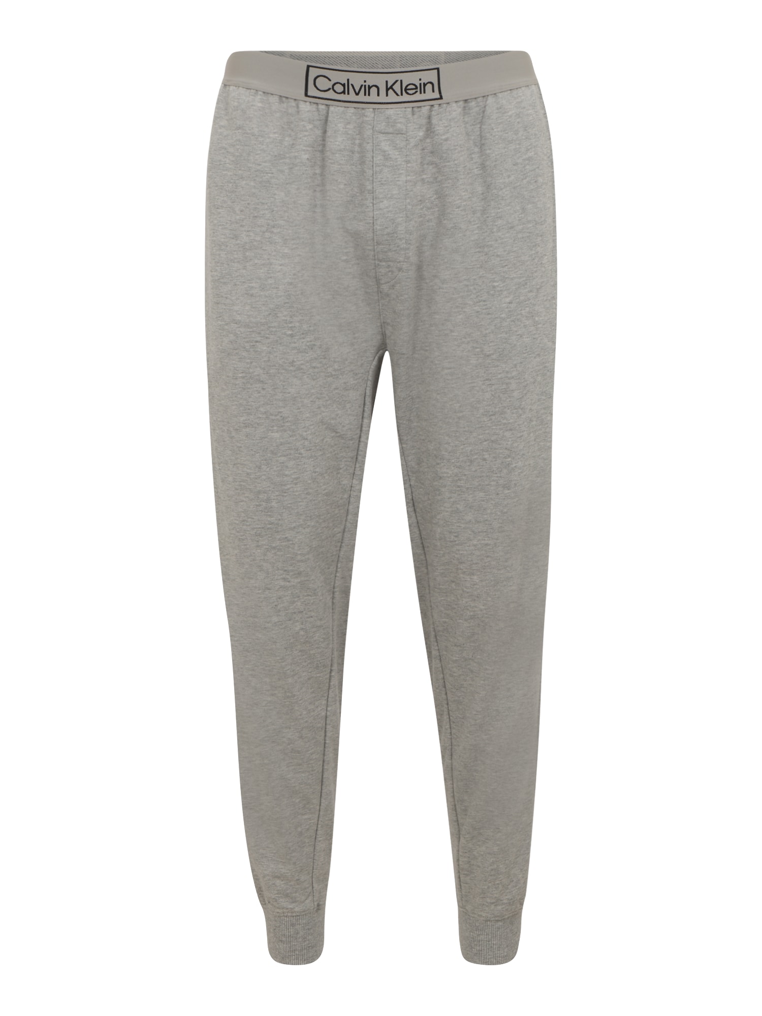 Calvin Klein Underwear Spodnji del pižame  pegasto siva / črna