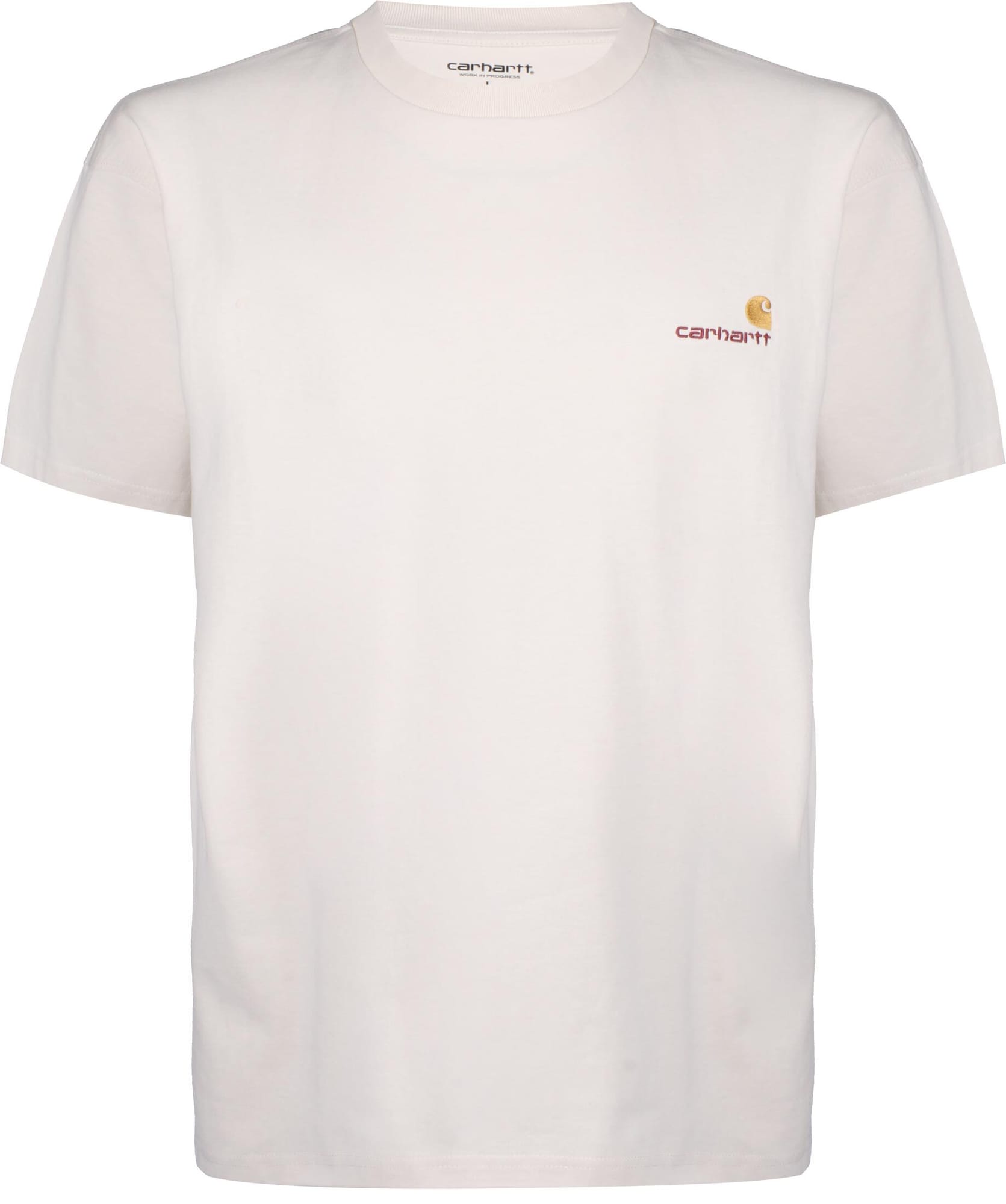Carhartt WIP Majica 'American Script'  pesek / naravno bela
