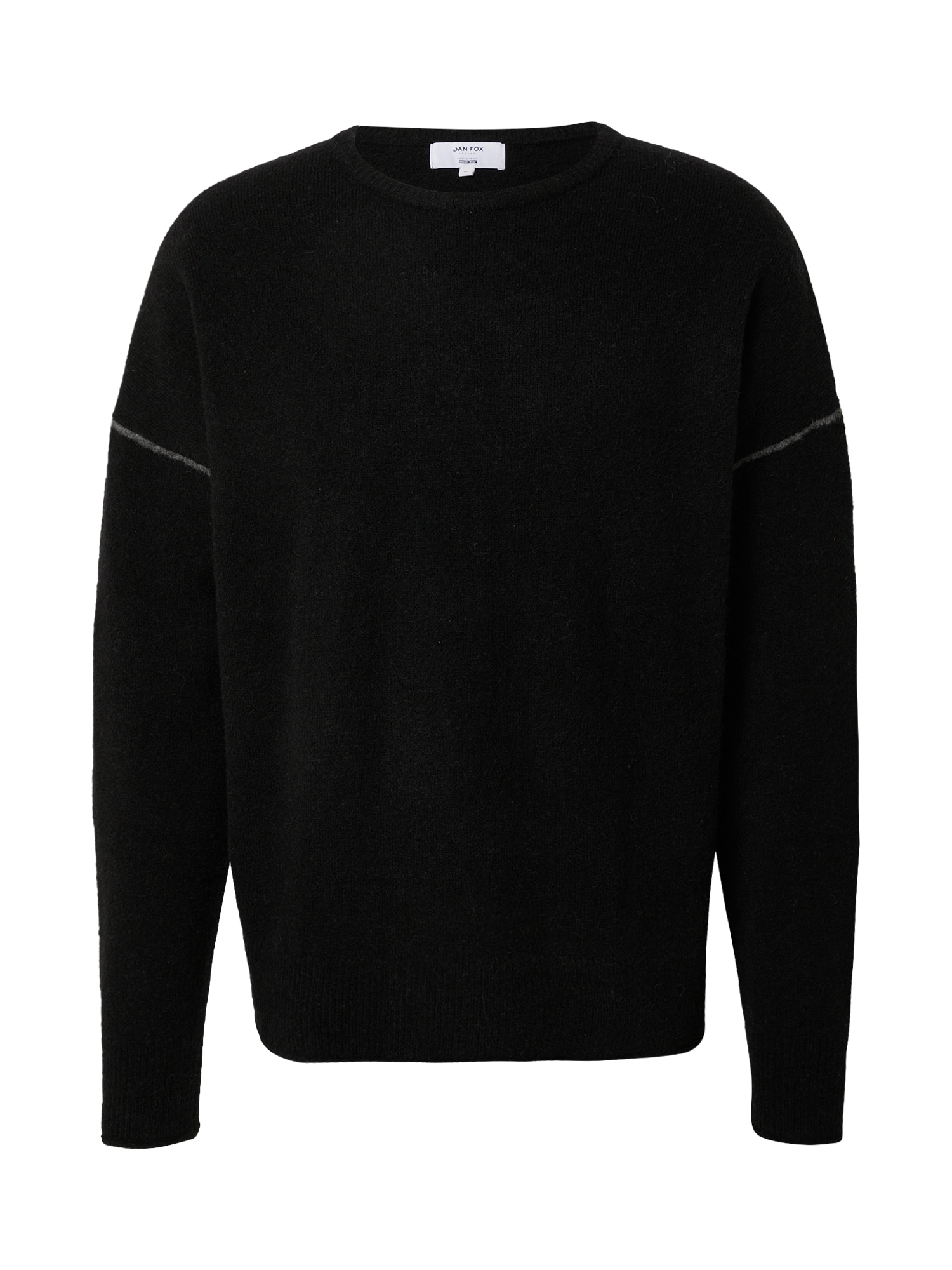 DAN FOX APPAREL Pulover 'Thilo'  siva / črna