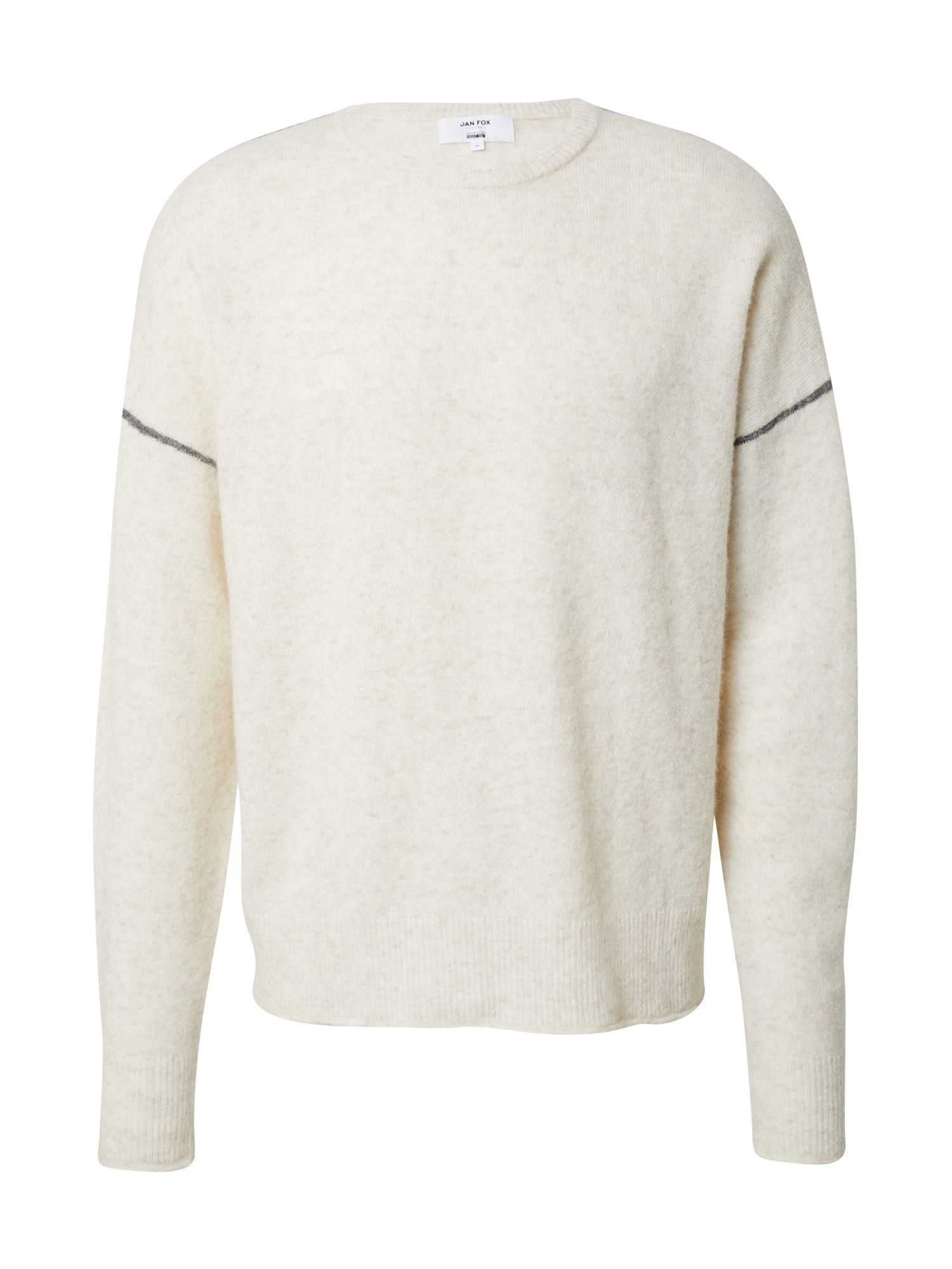 DAN FOX APPAREL Pulover 'Thilo'  siva / off-bela