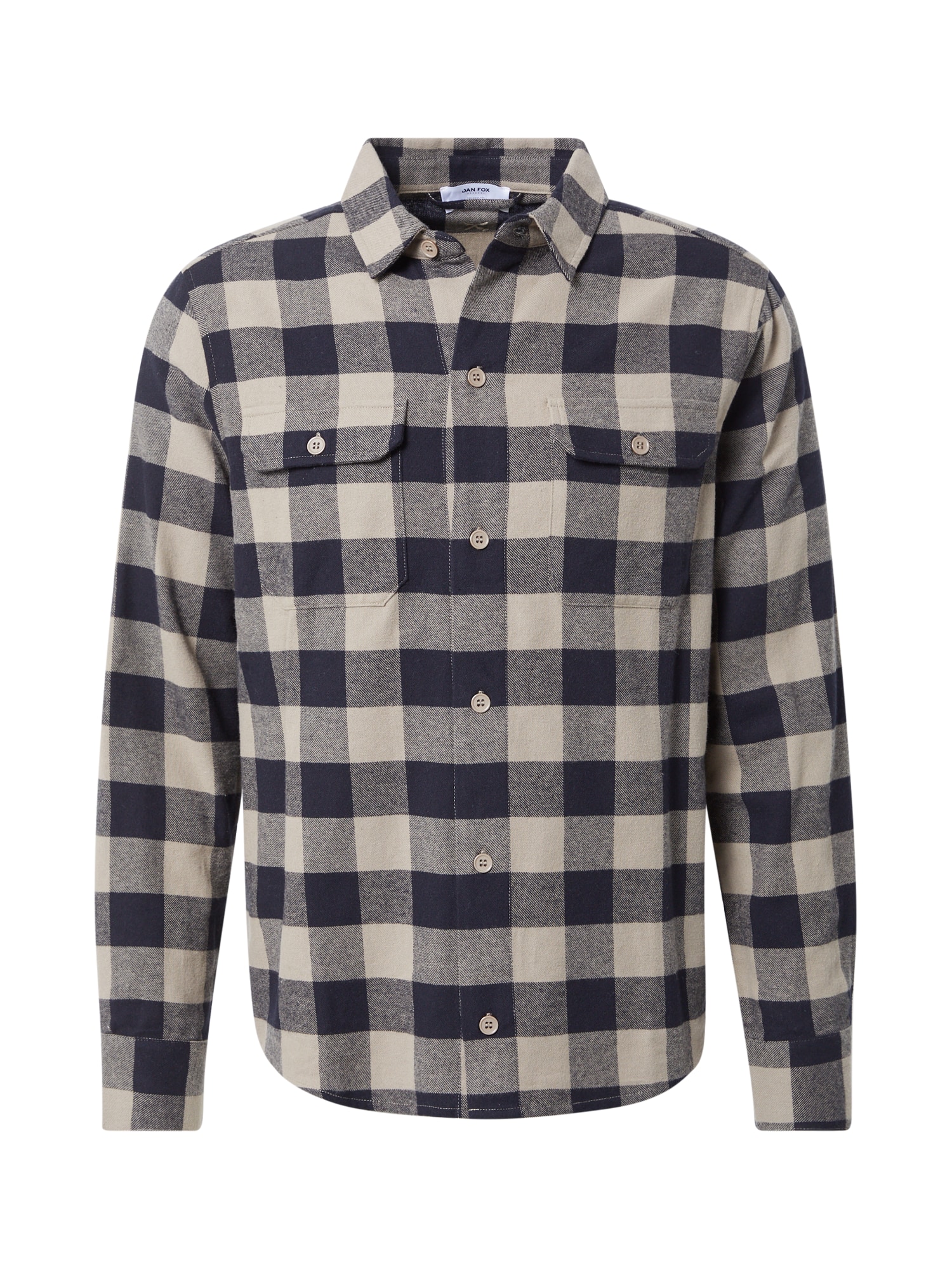 DAN FOX APPAREL Srajca 'Efe'  svetlo rjava / črna