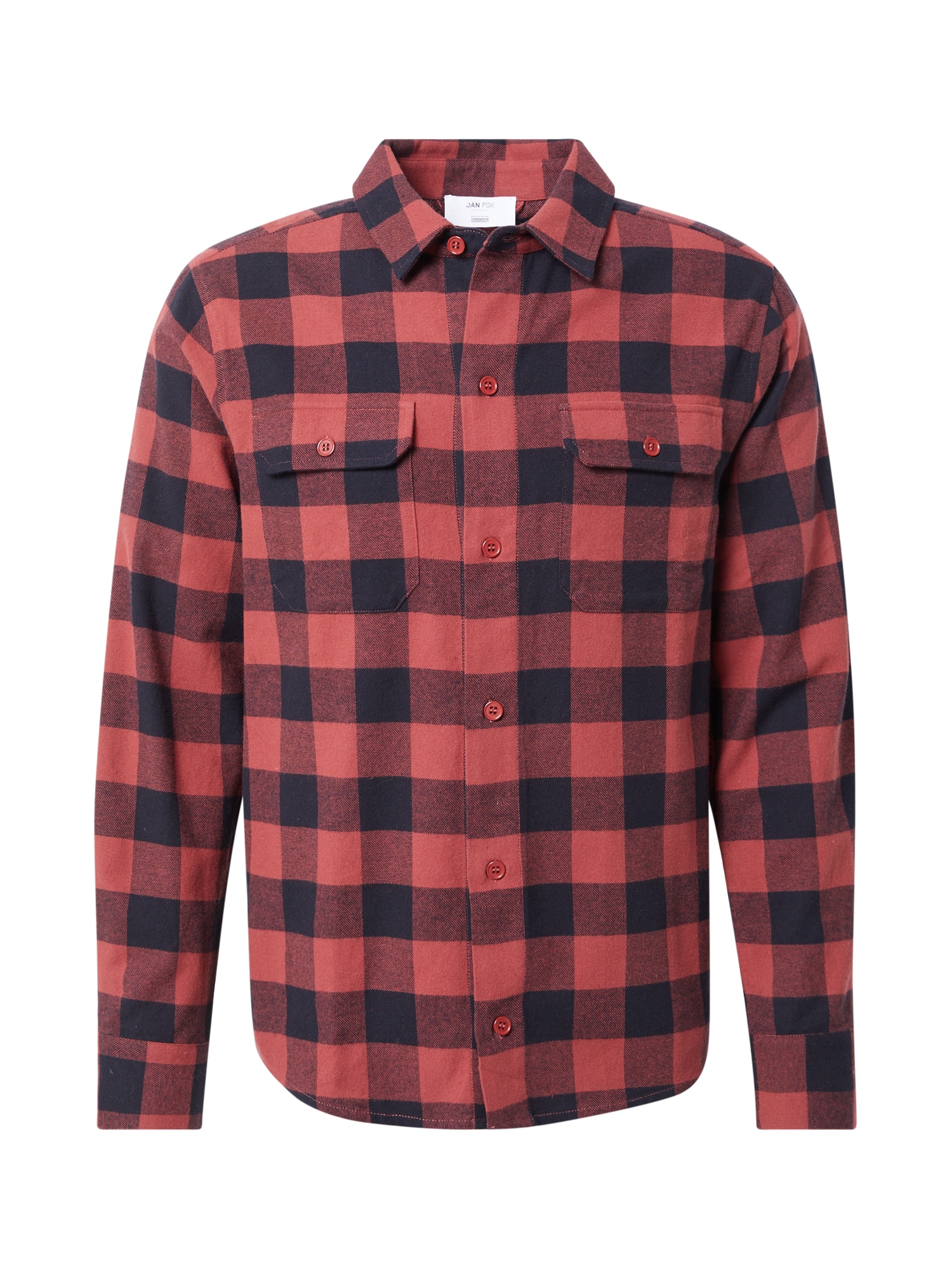 DAN FOX APPAREL Srajca 'Efe'  temno rdeča / črna
